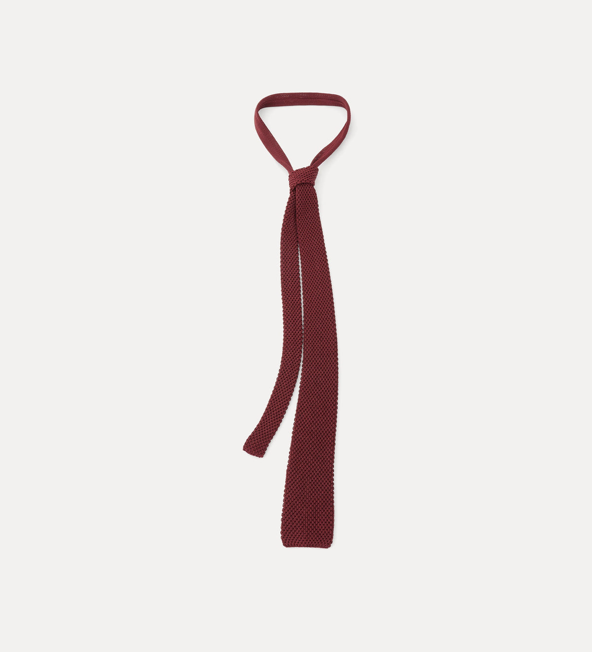 cravatta con trama a chicco di riso bordeaux