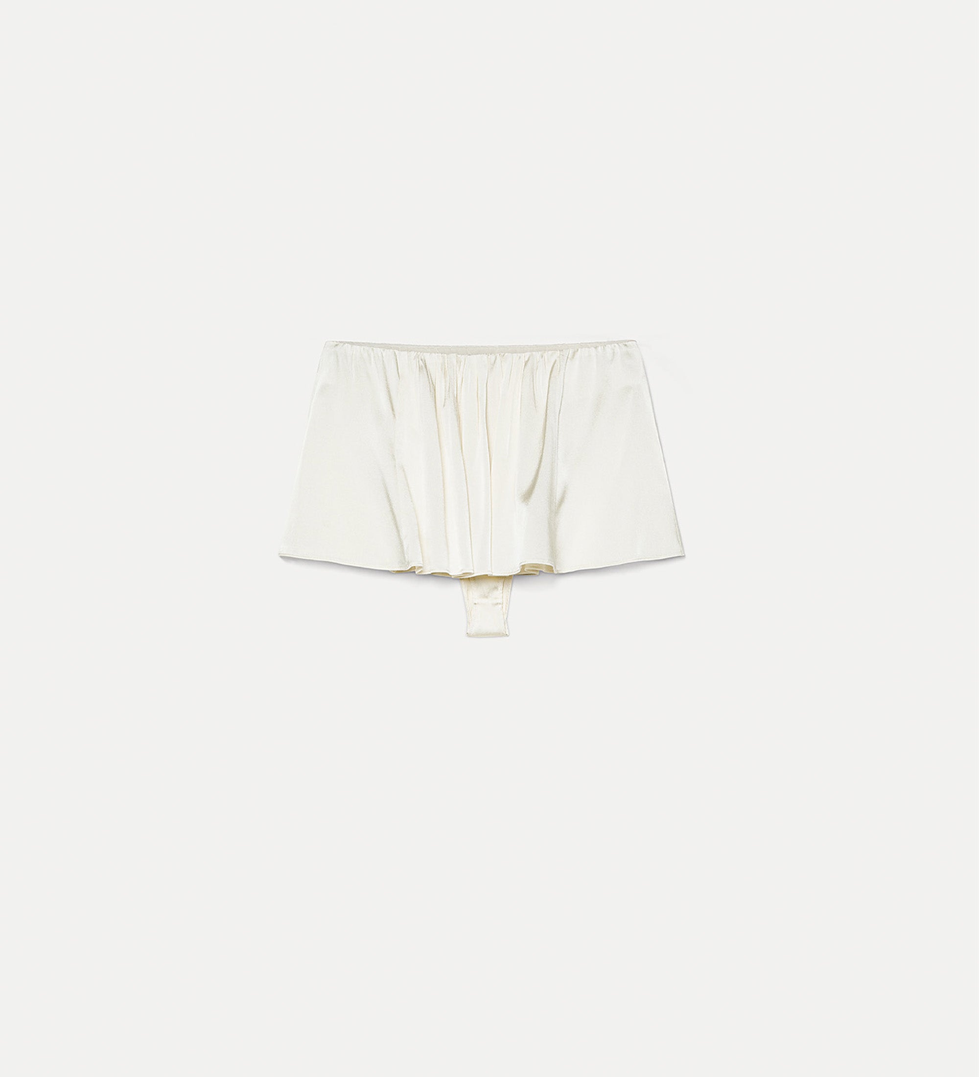 culottes in stretch silk satin white