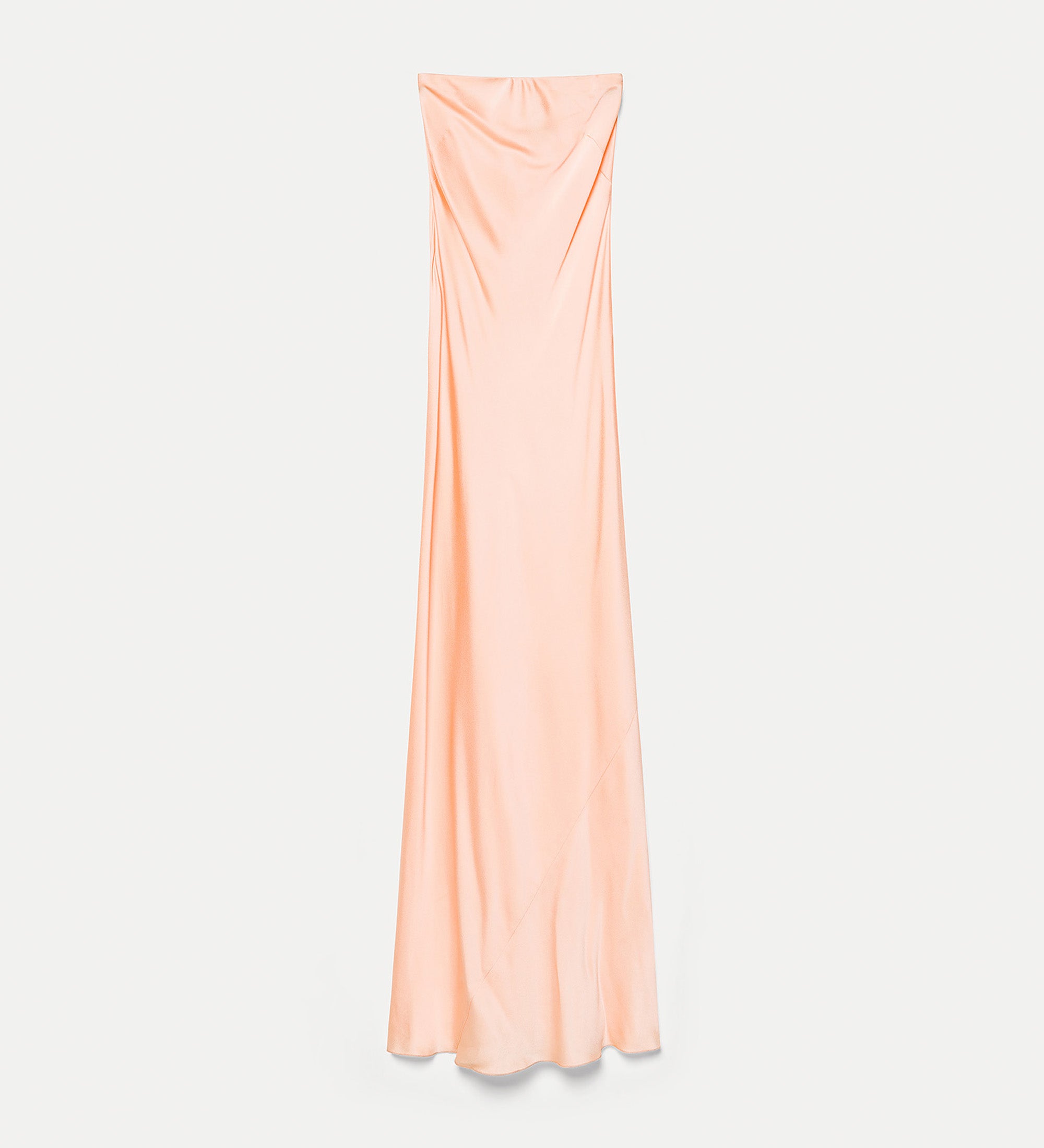 long dress in envers satin pink