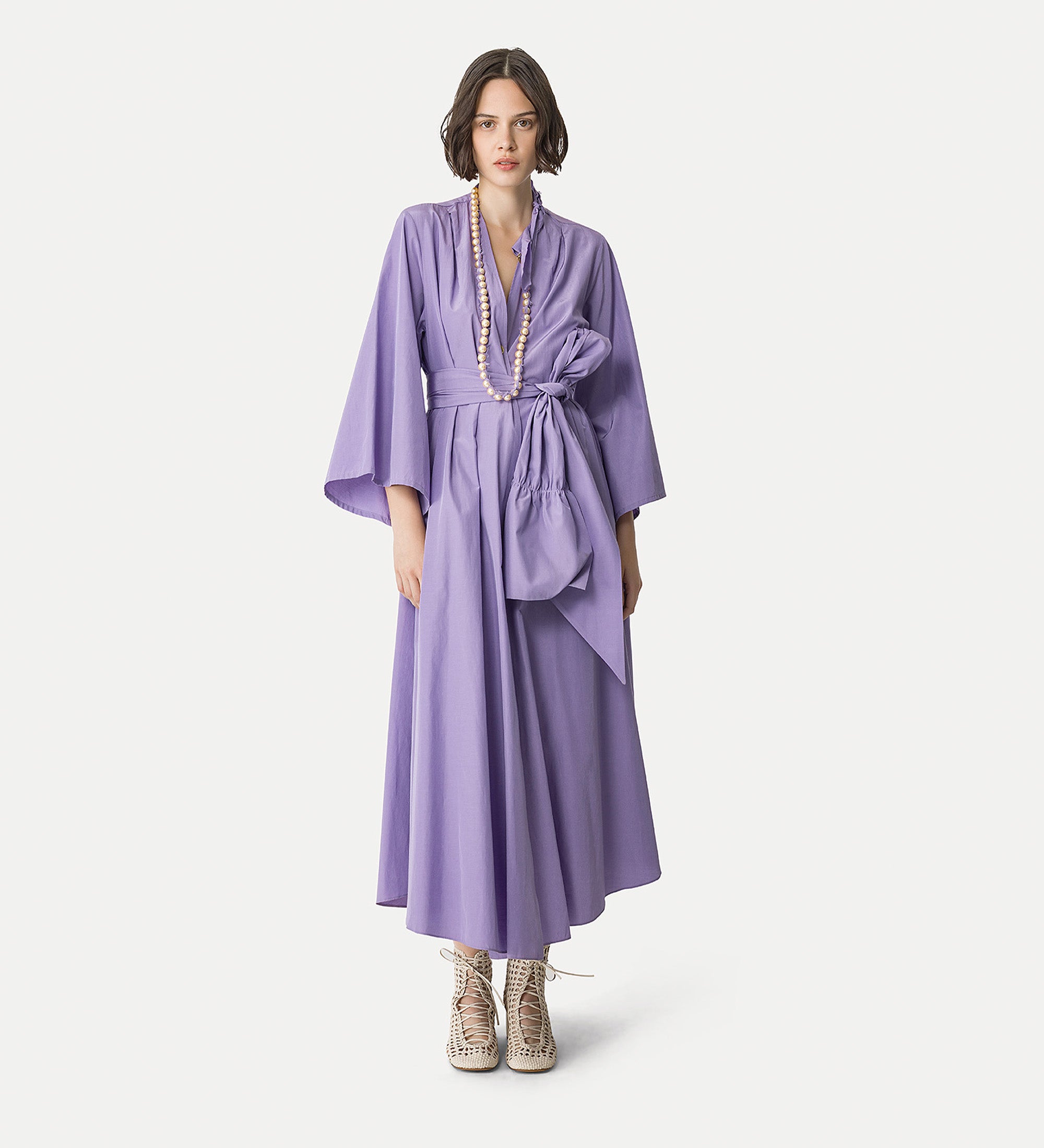 chic taffeta dress lilac