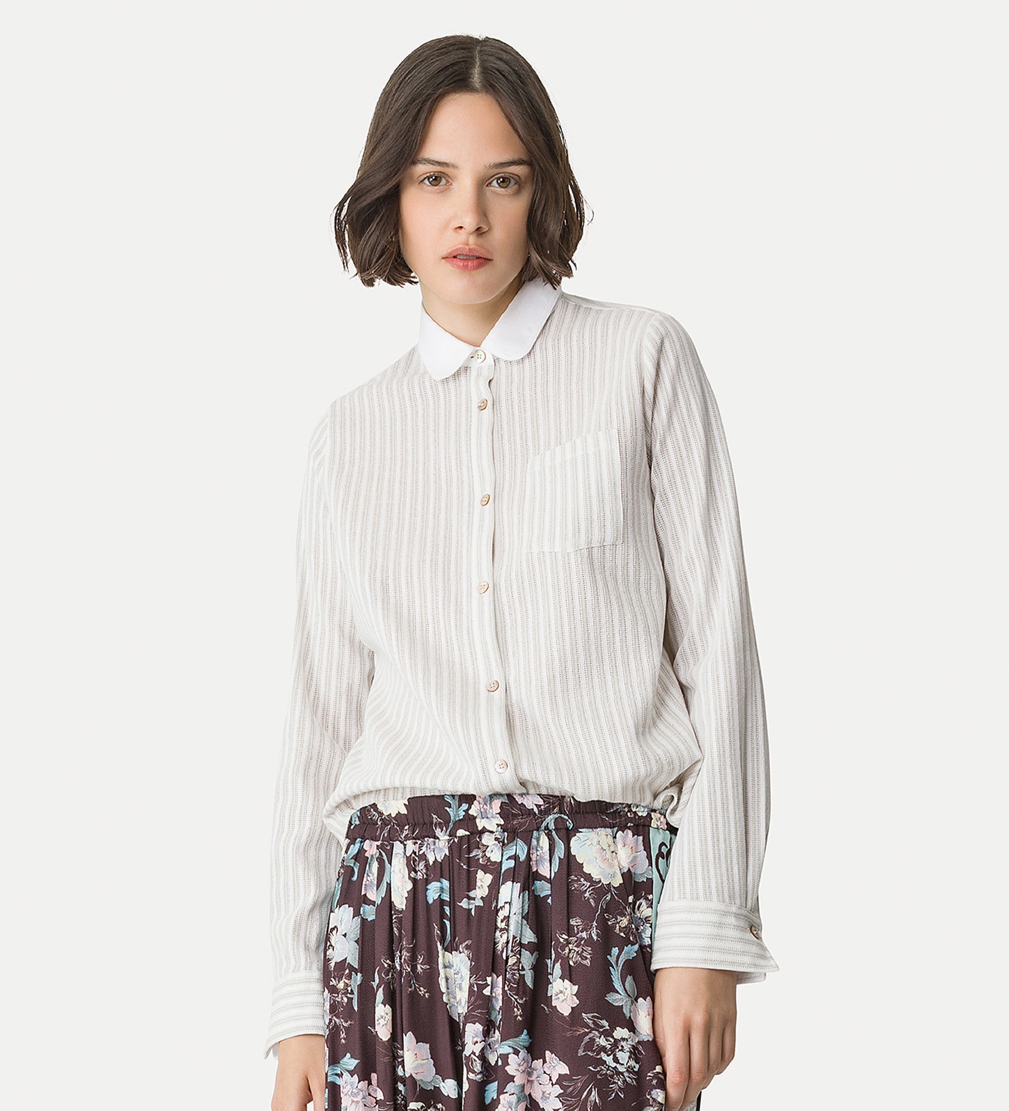 french—collar shirt green