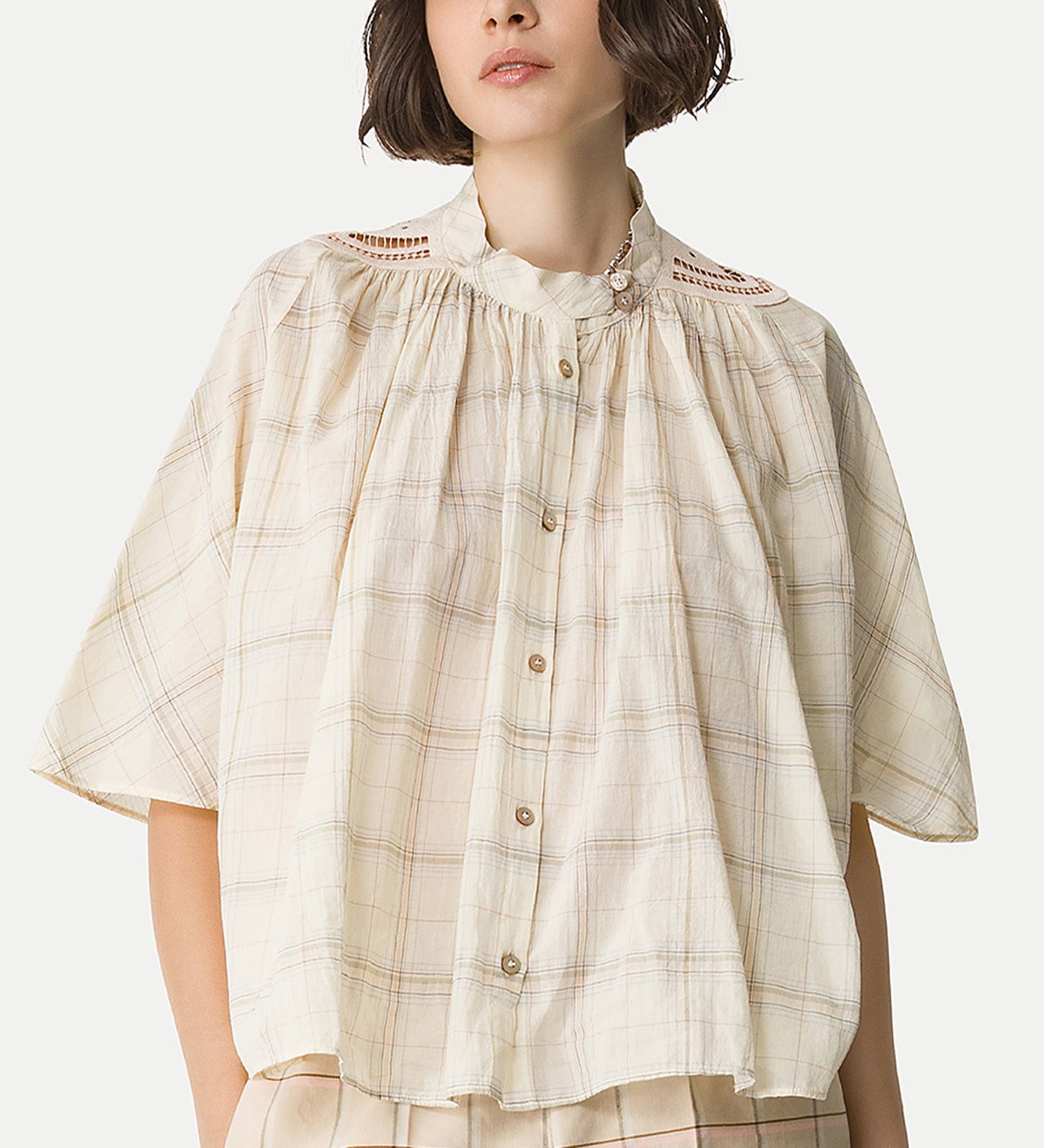 camicia mezza manica voile crepe bci lattementa