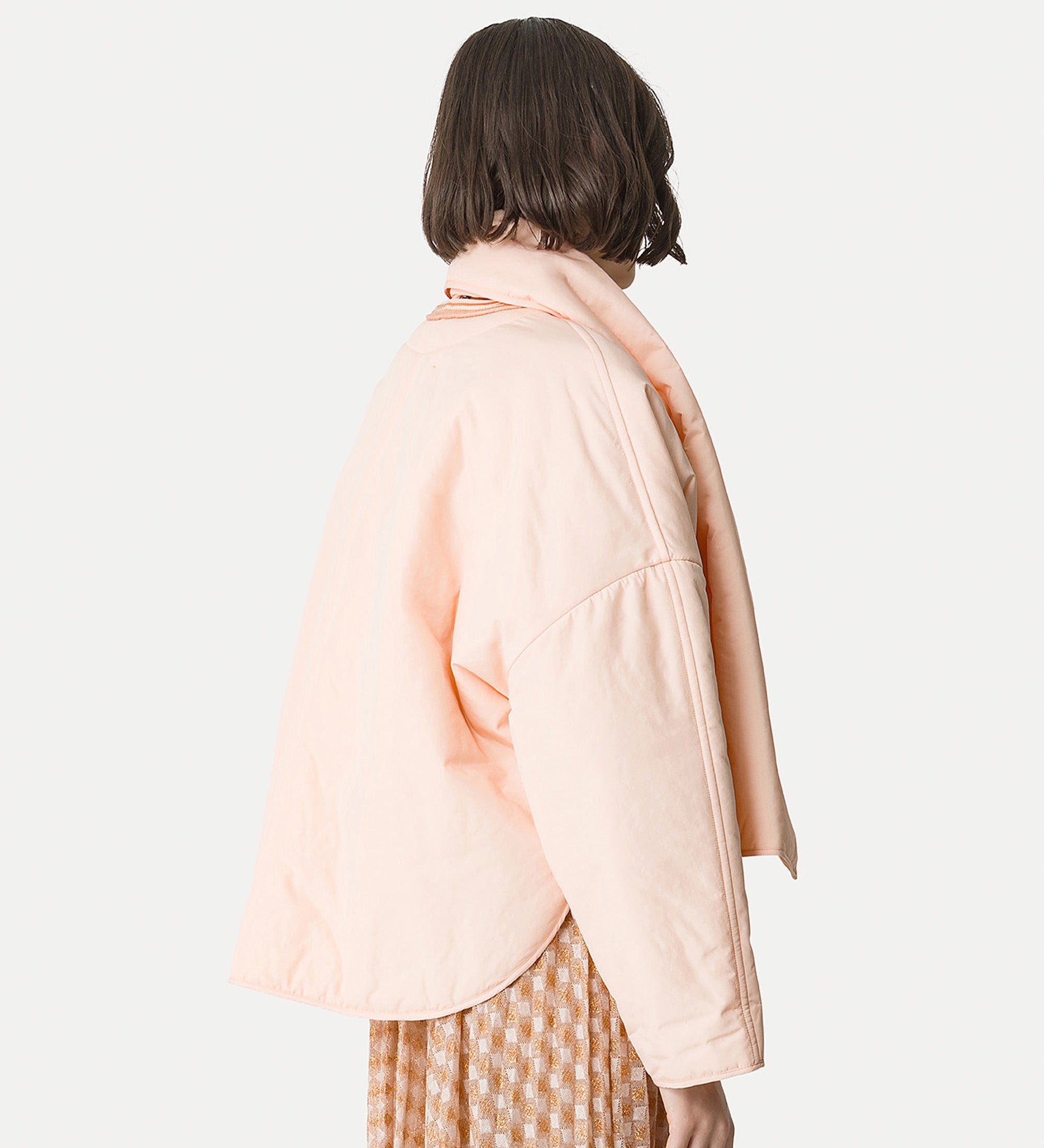 winter kimono with scarf pink