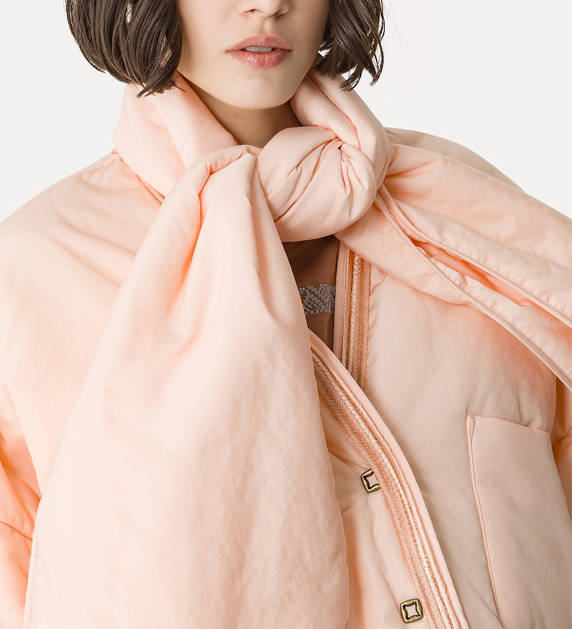 winter kimono with scarf pink