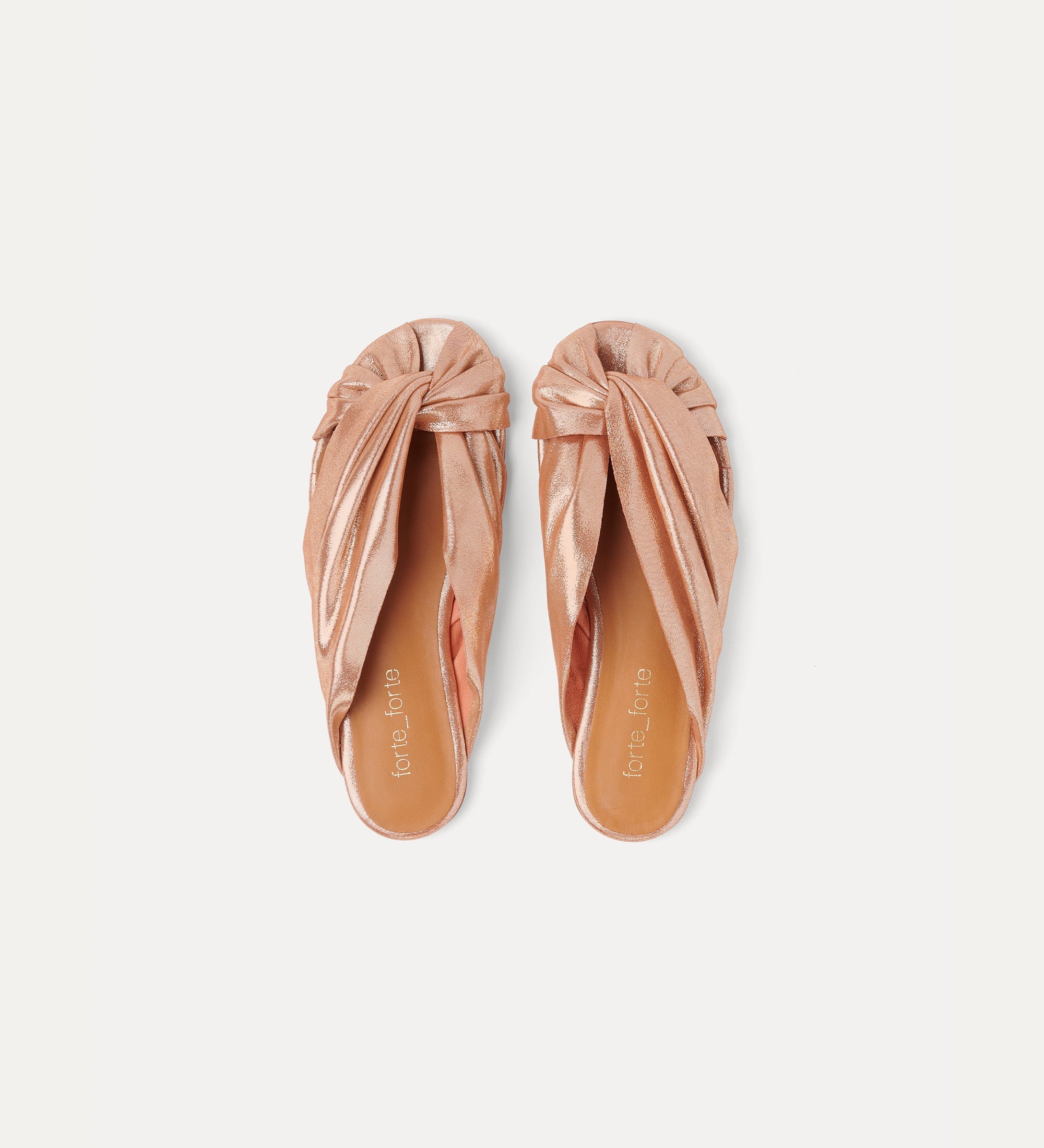 flat laminated leather sandals sunset