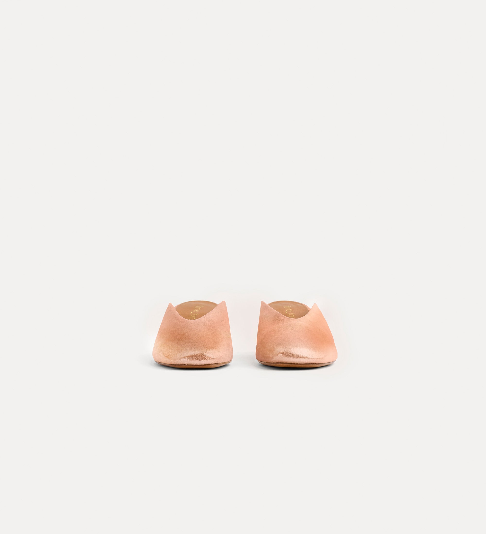 sabot pelle laminata tacco metallo sunset
