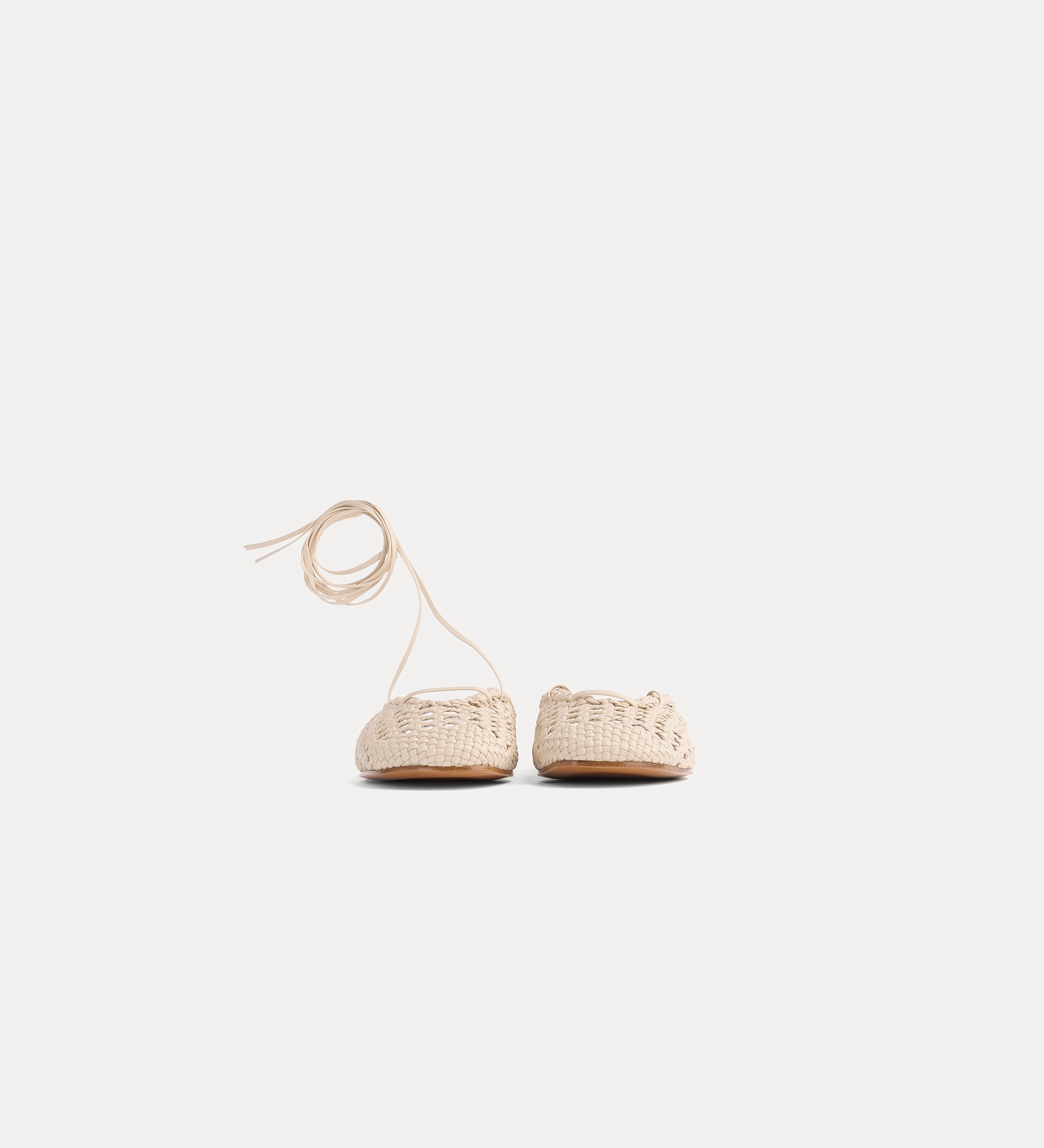 woven backless slipper white