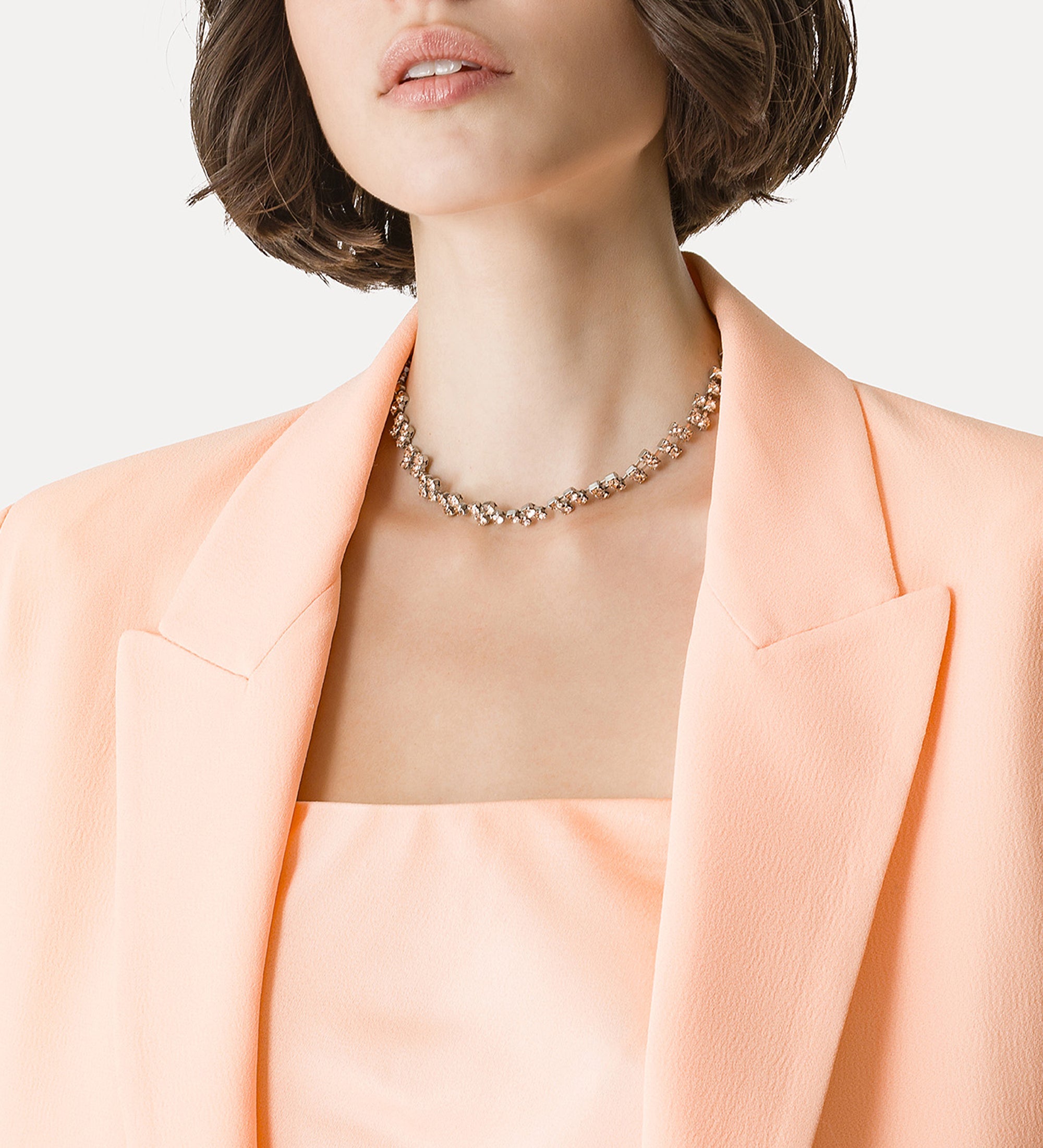 jacket in envers satin pink