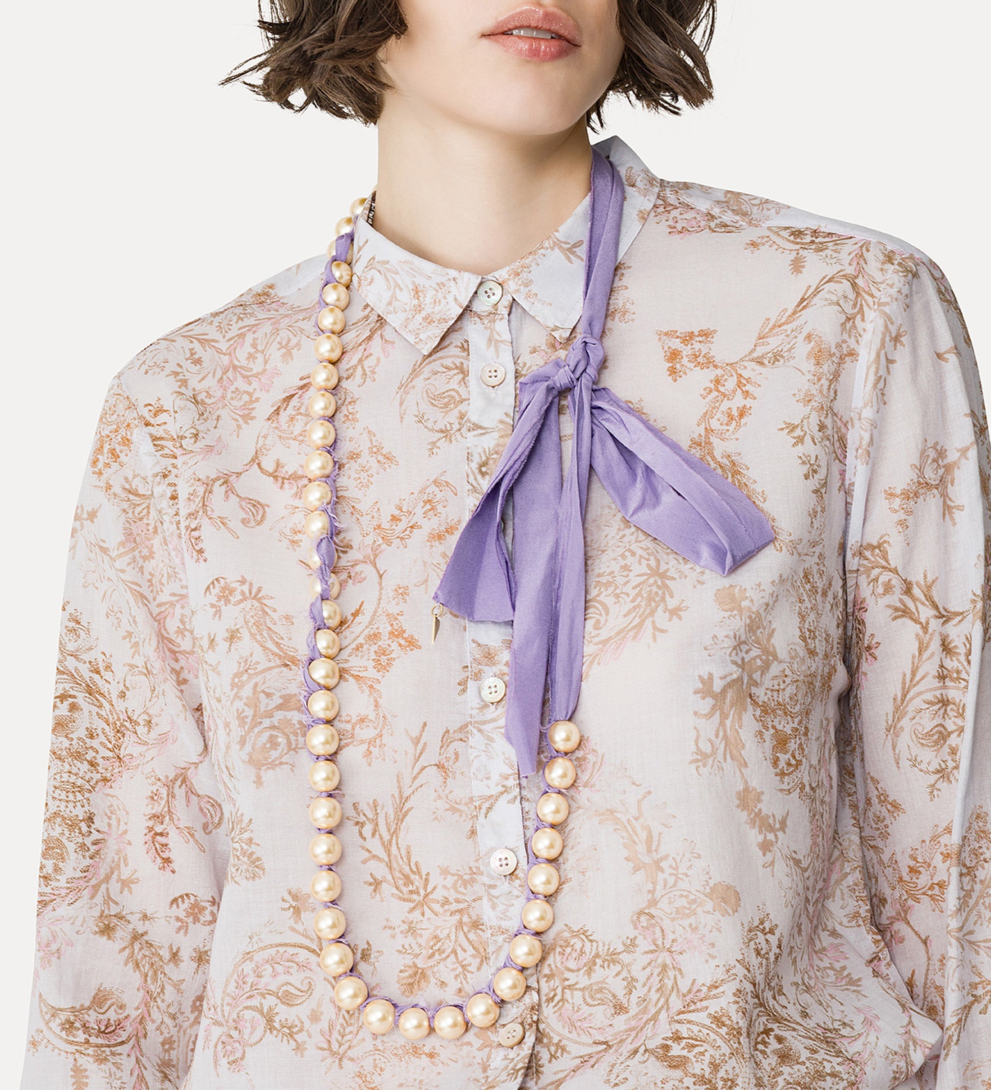 collana lunga perle in vetro iris
