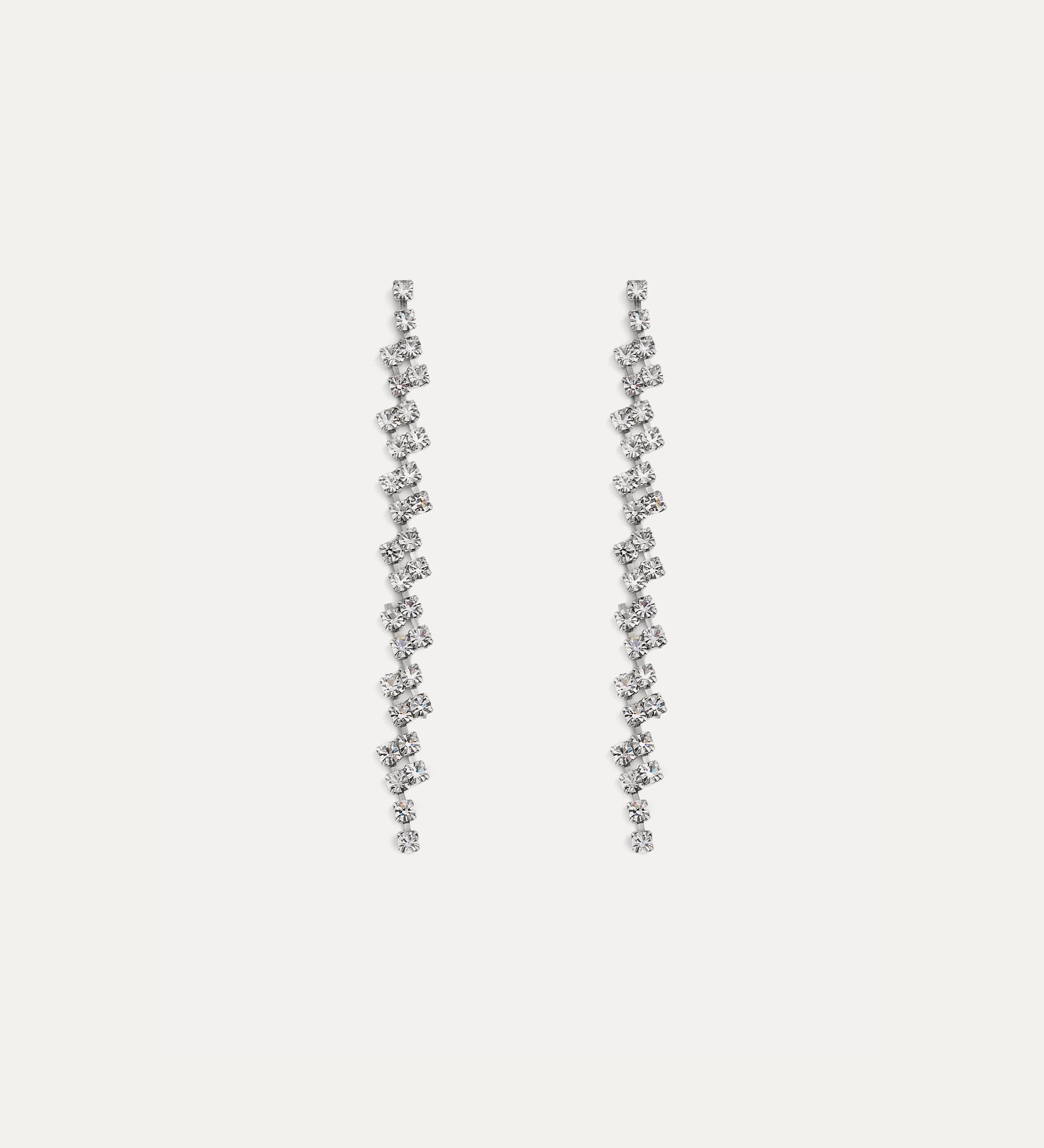 dangling earrings with crystal detailing crystal