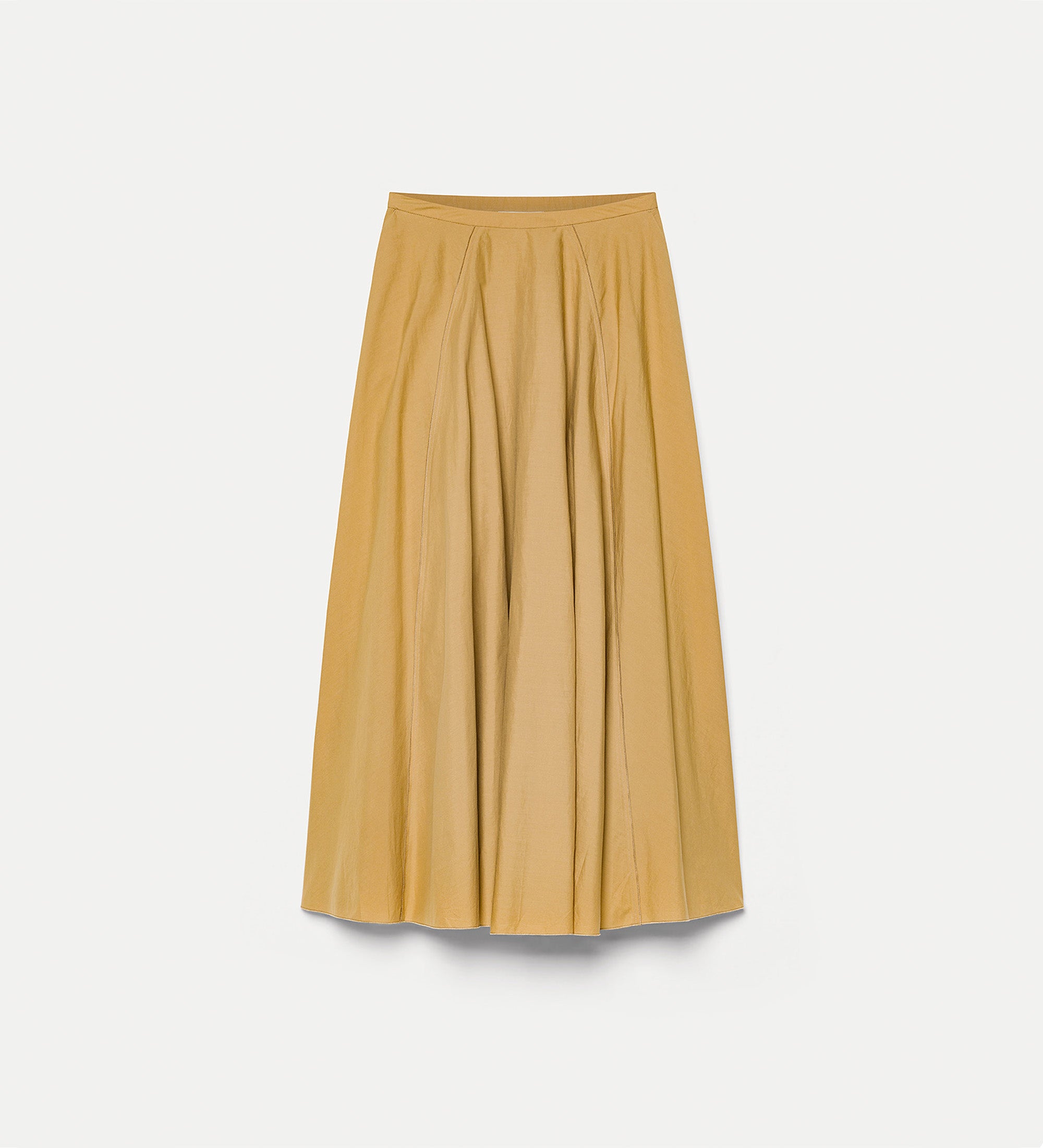 poplin skirt yellow gold