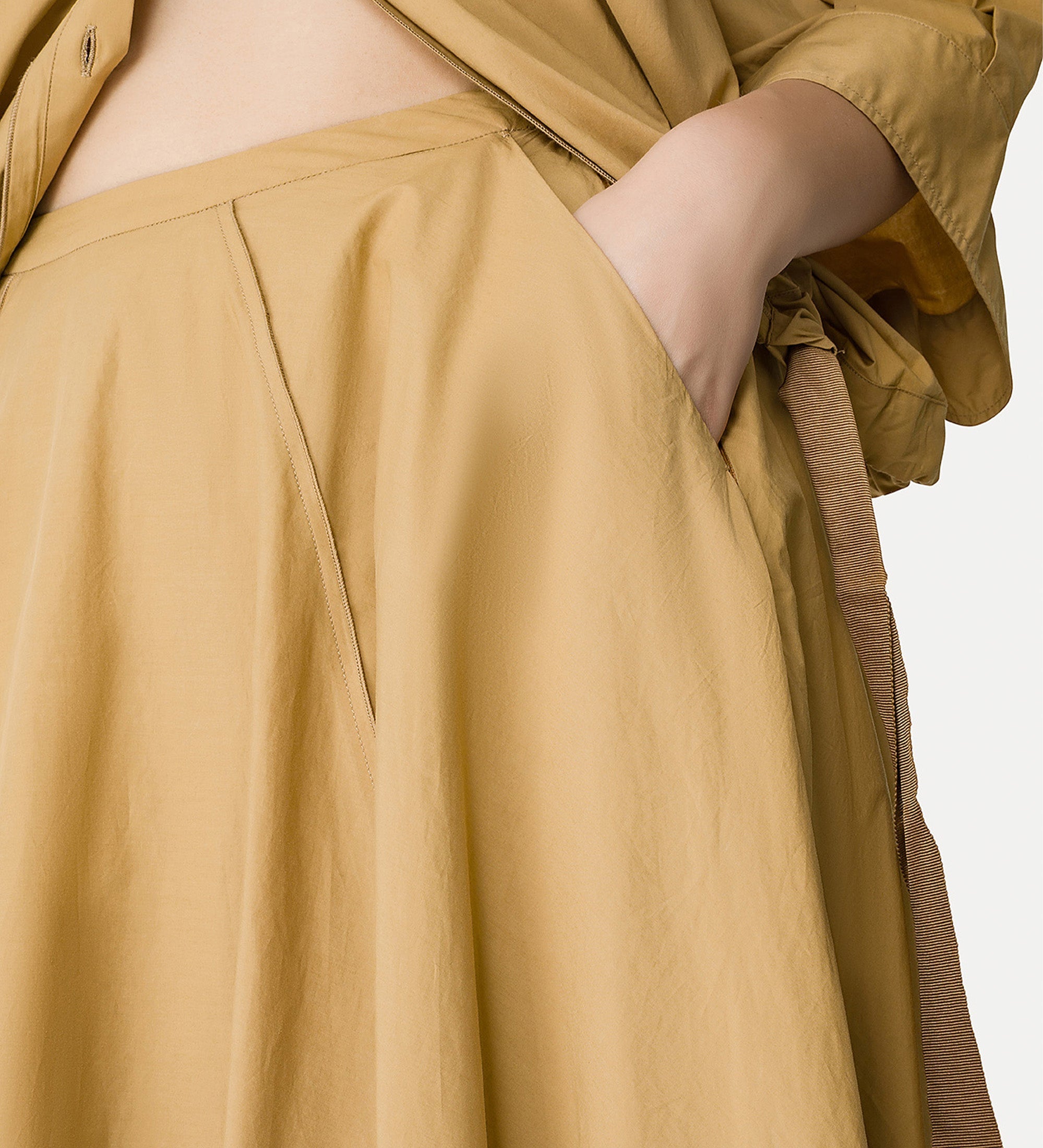 poplin skirt yellow gold