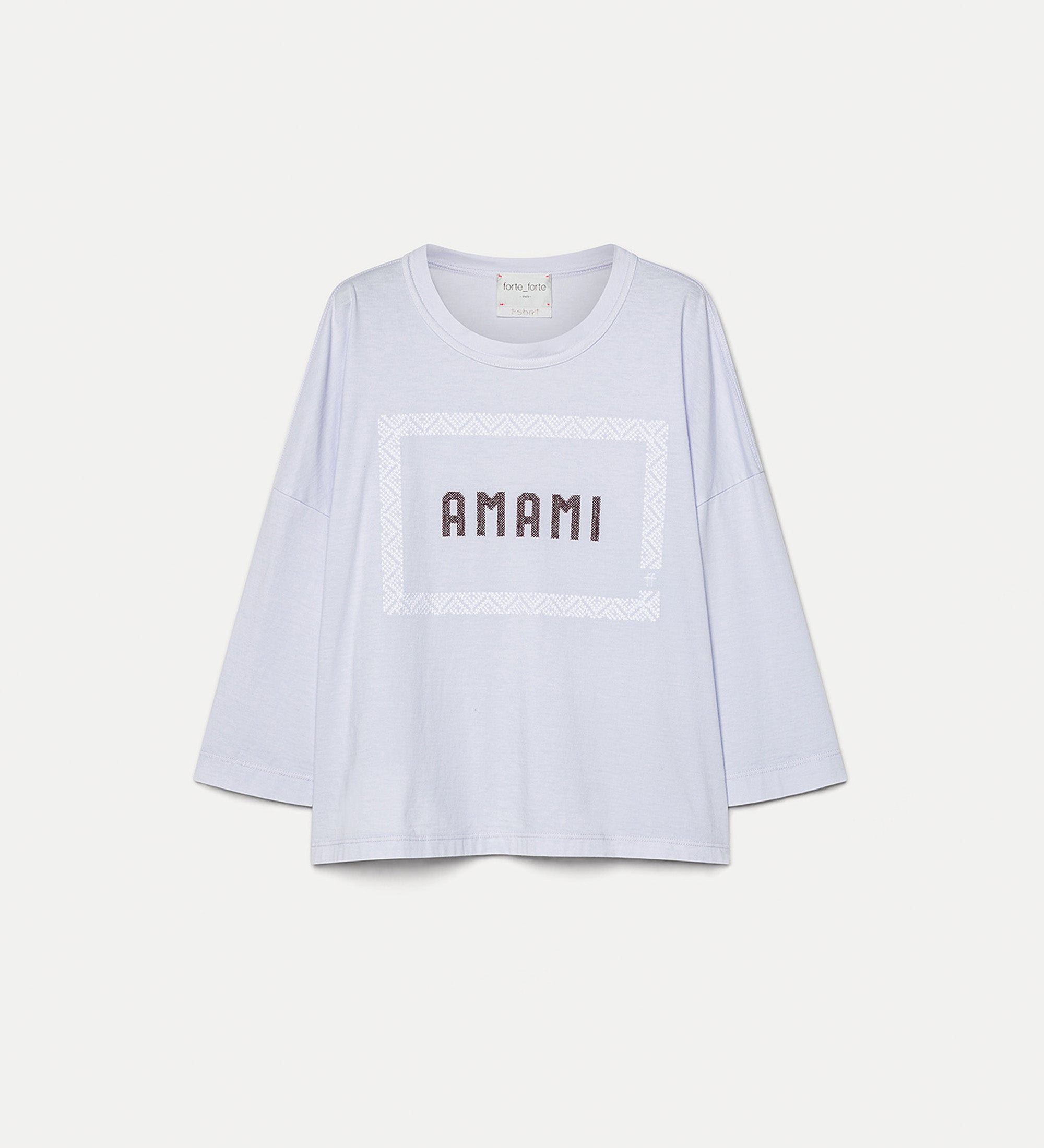 t-shirt over cropped ricamata nuvola