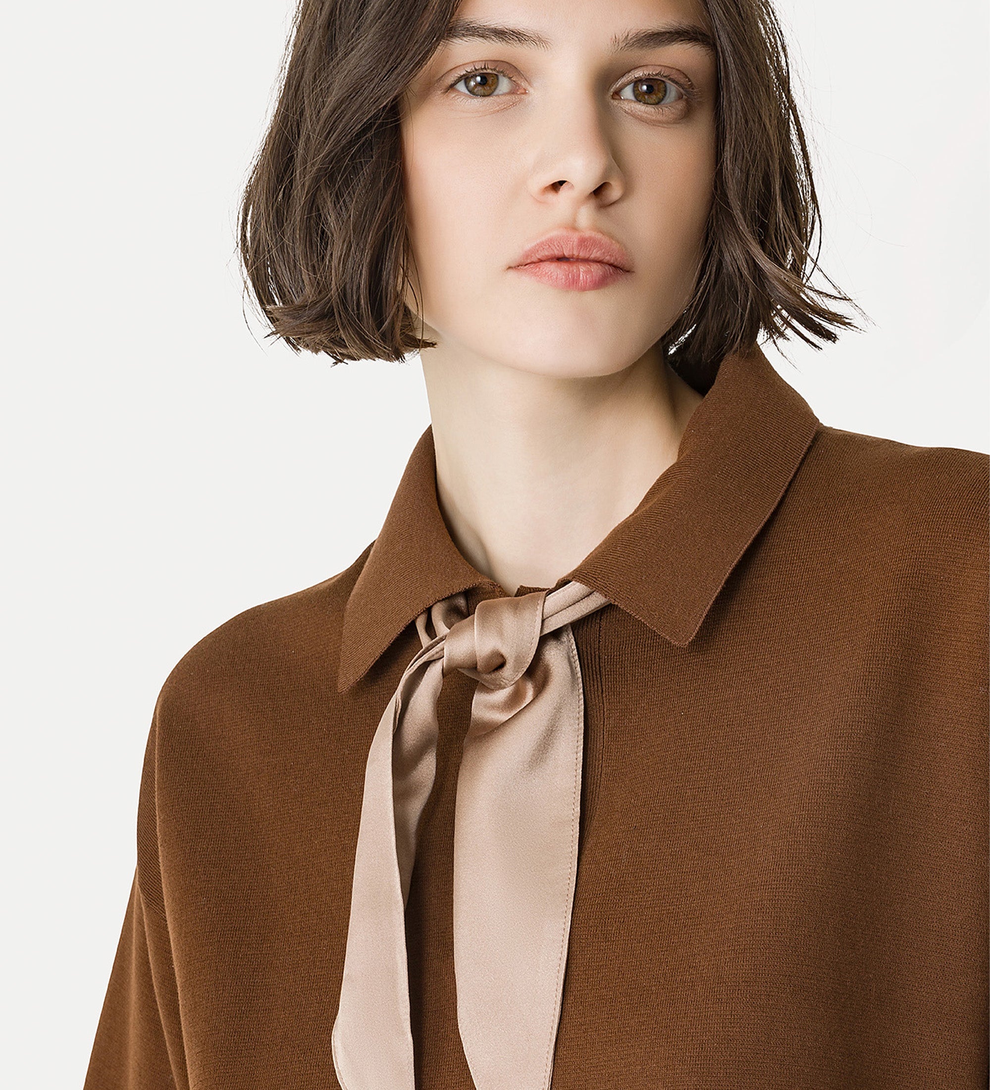 cotton polo shirt brown