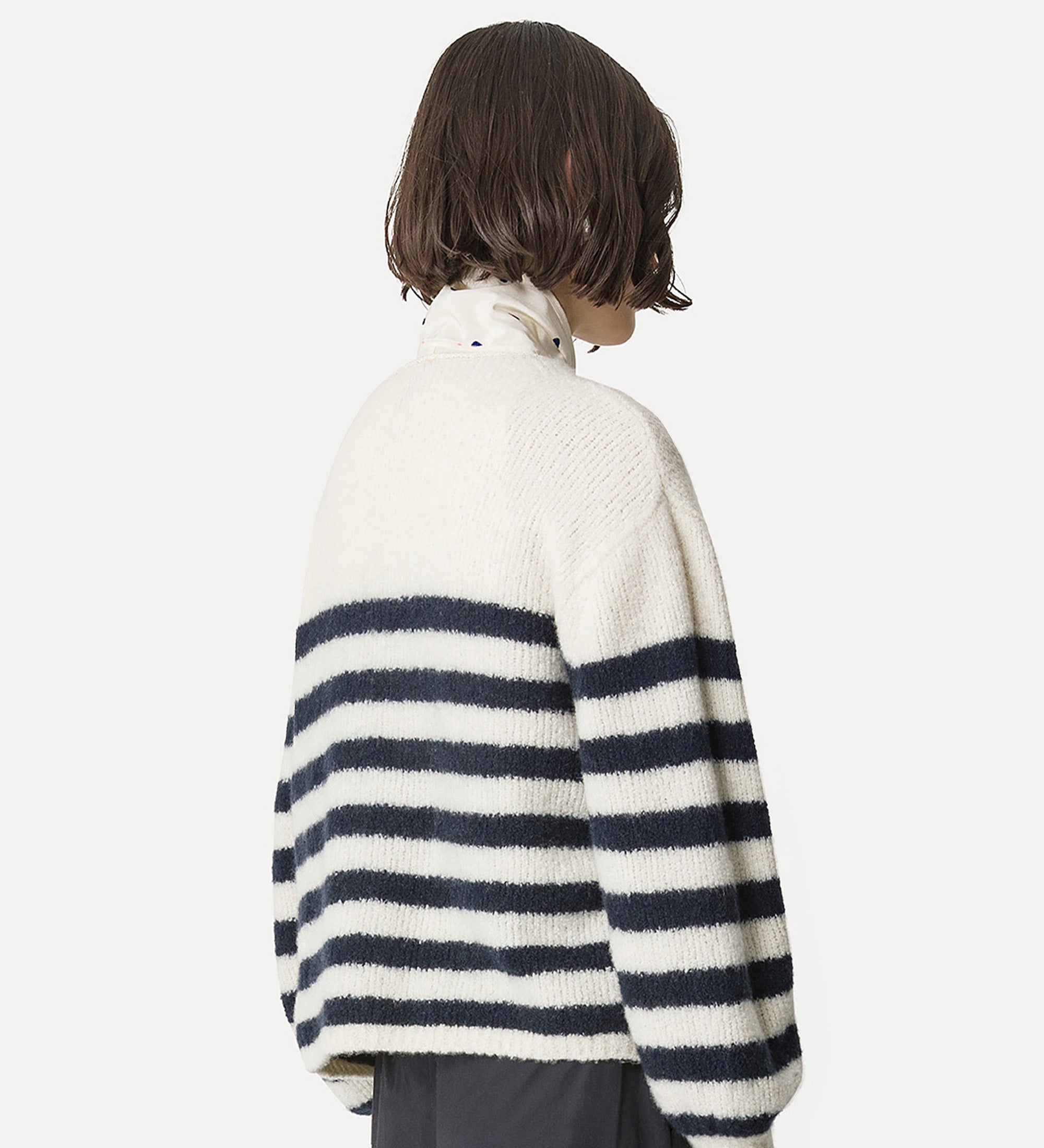 cashmere marinière sweater white