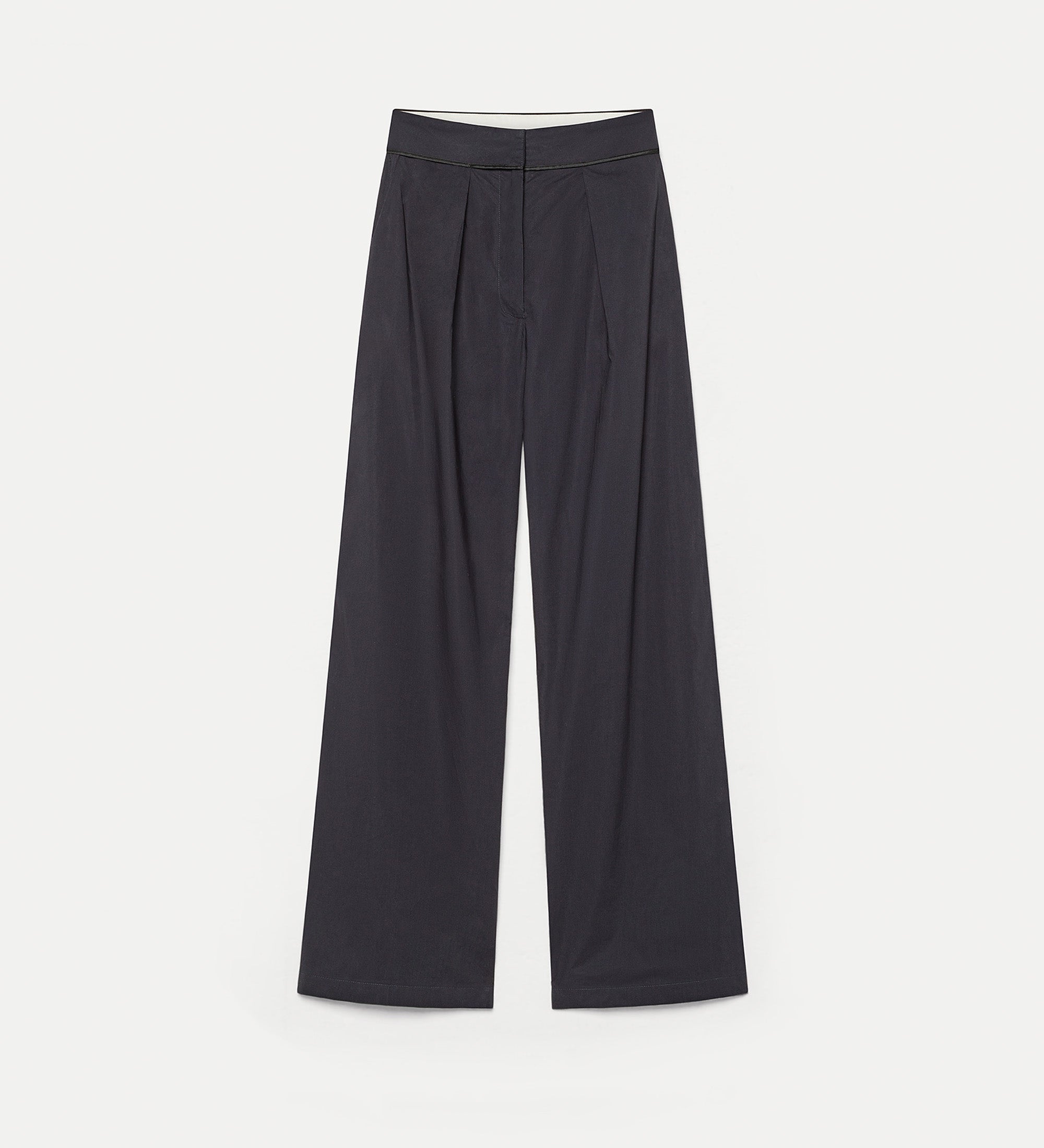 pantalon plissé bleu