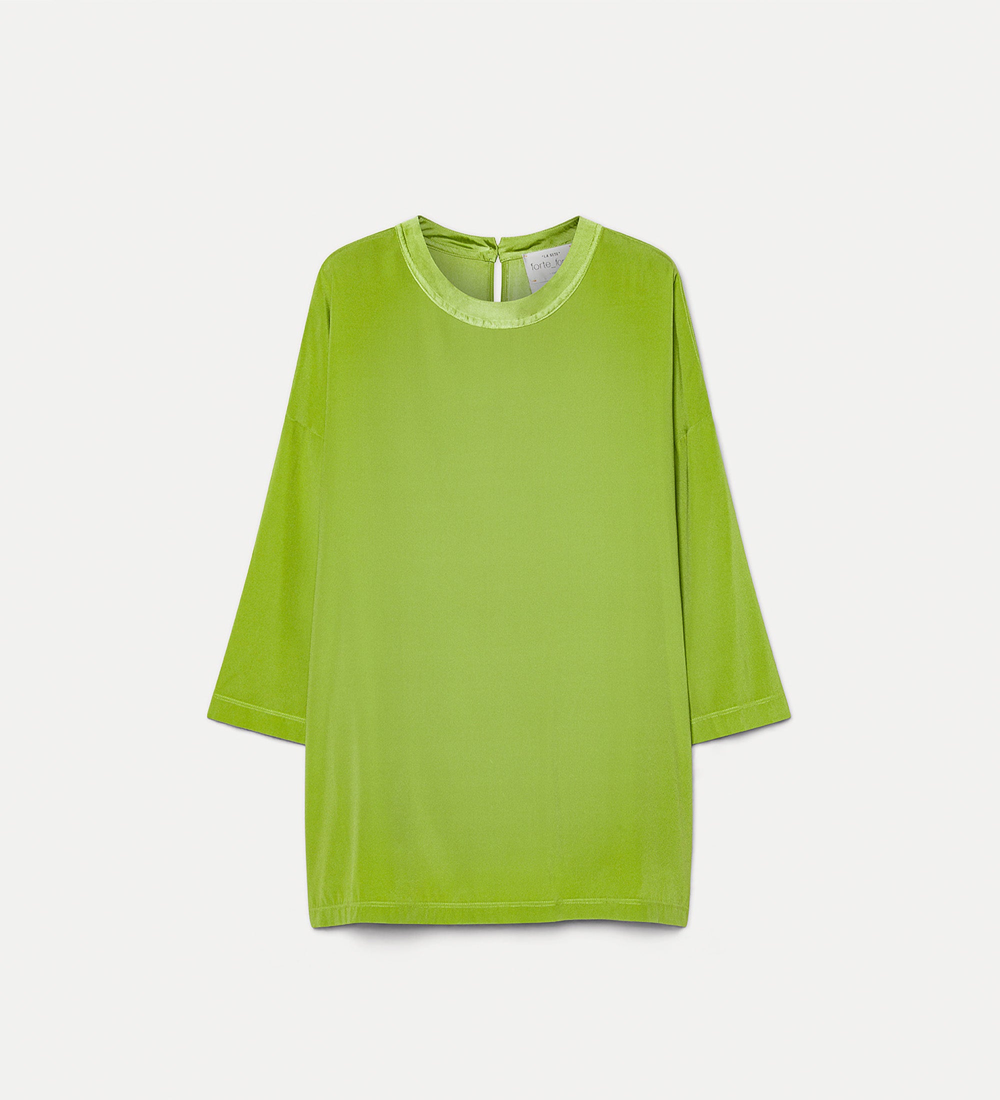 t-shirt over raso seta stretch matte aloe