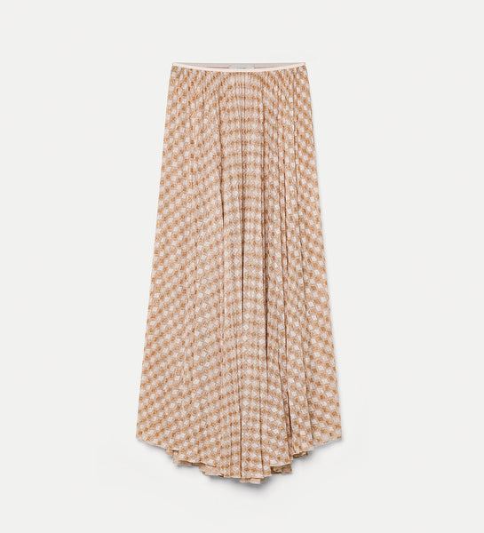 pleated skirt in diamond jersey alba | forte_forte