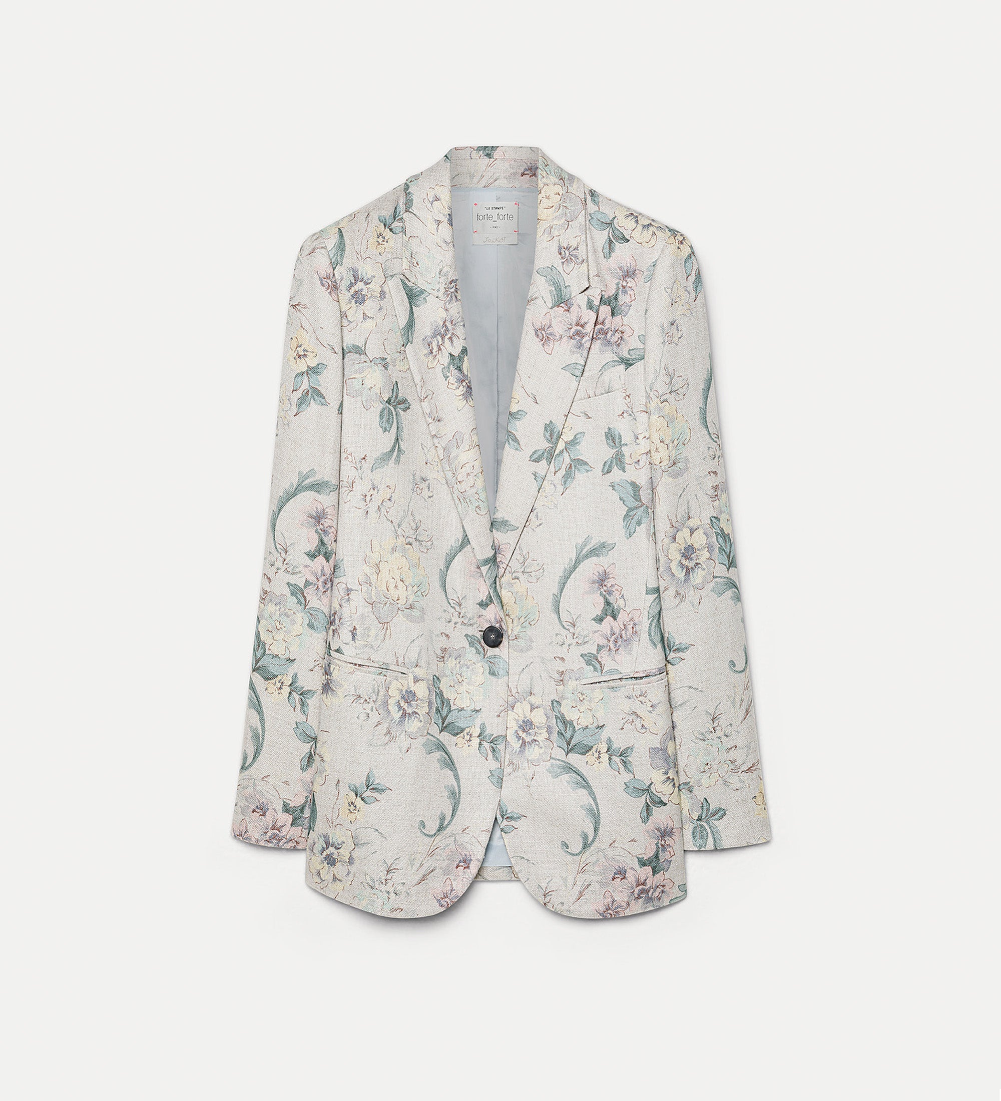 giacca hopsack viscosa lino "peonia my love" glicine