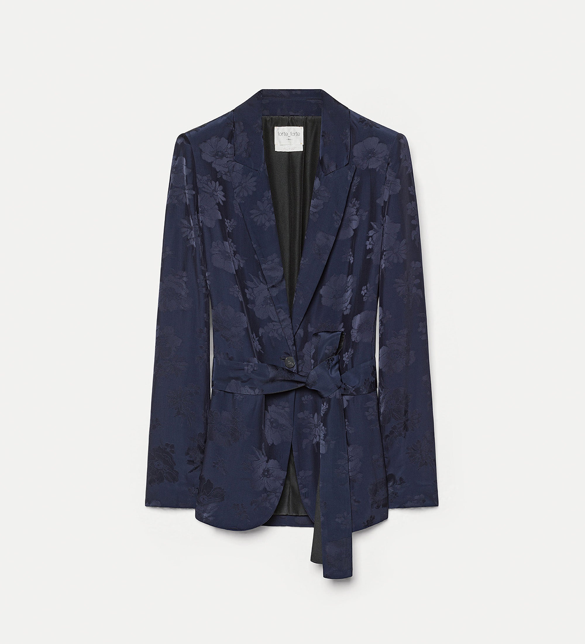 jacket in jacquard bouquet blue