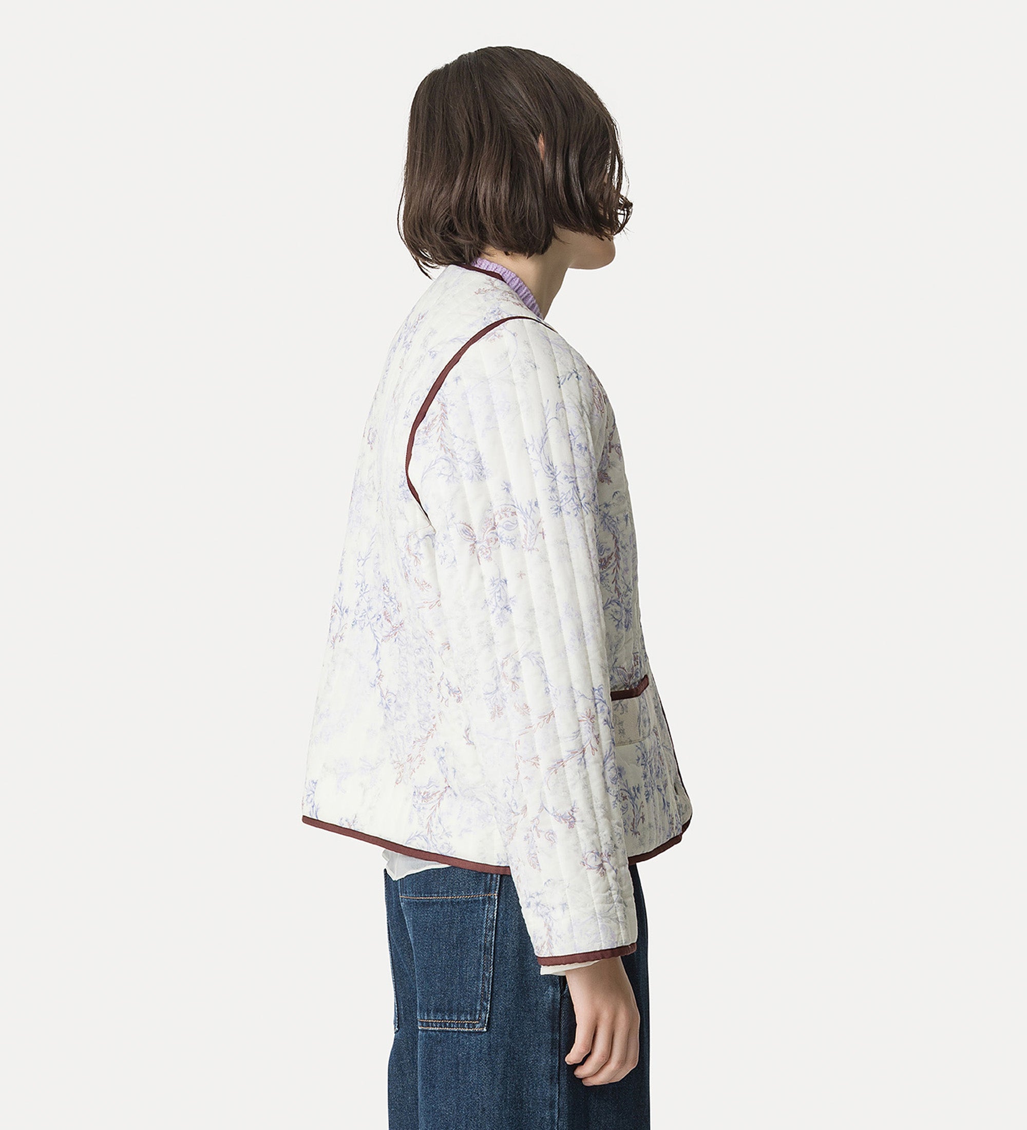 quilted blouson “nontiscordardime” light blue