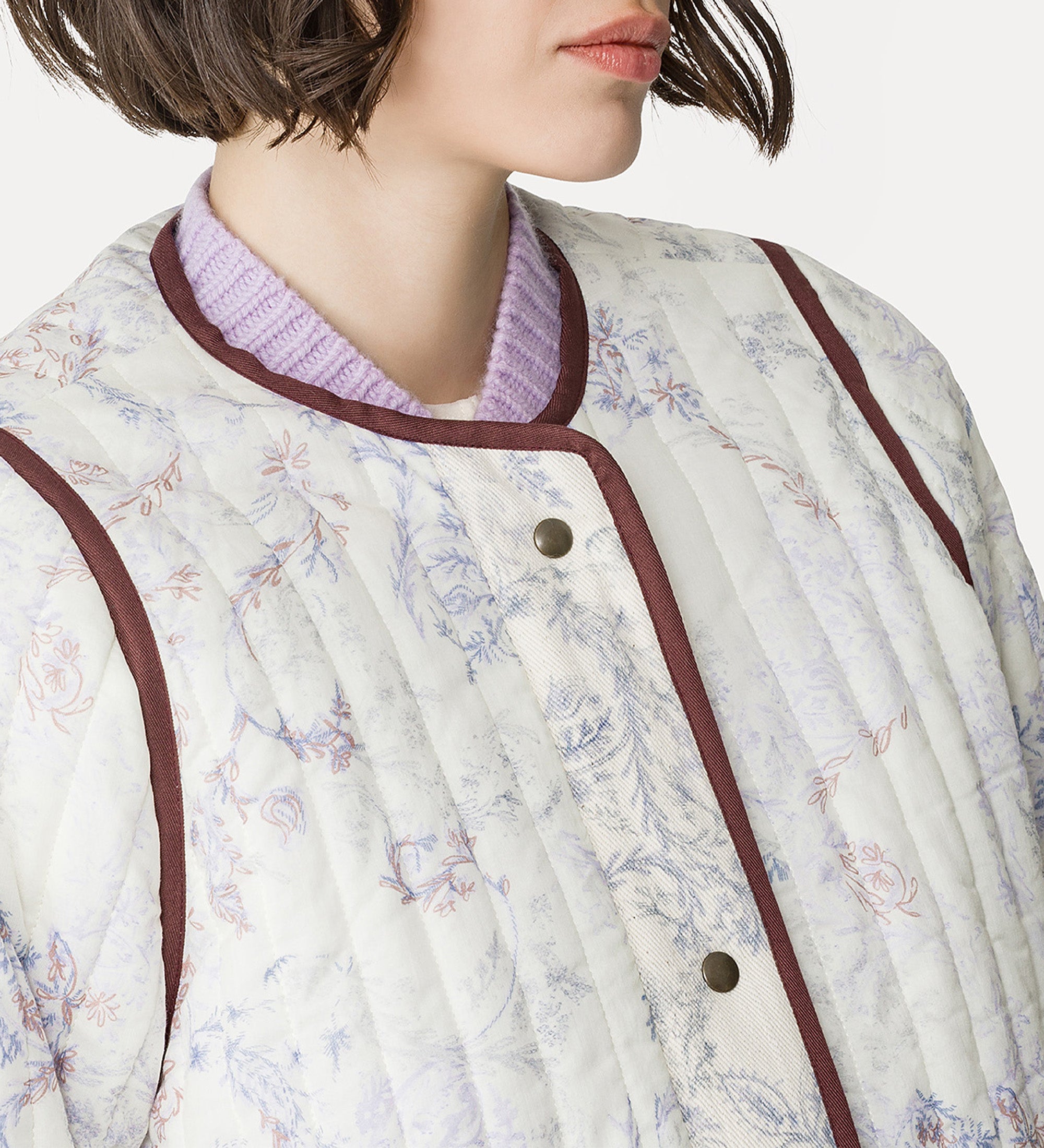 quilted blouson “nontiscordardime” light blue