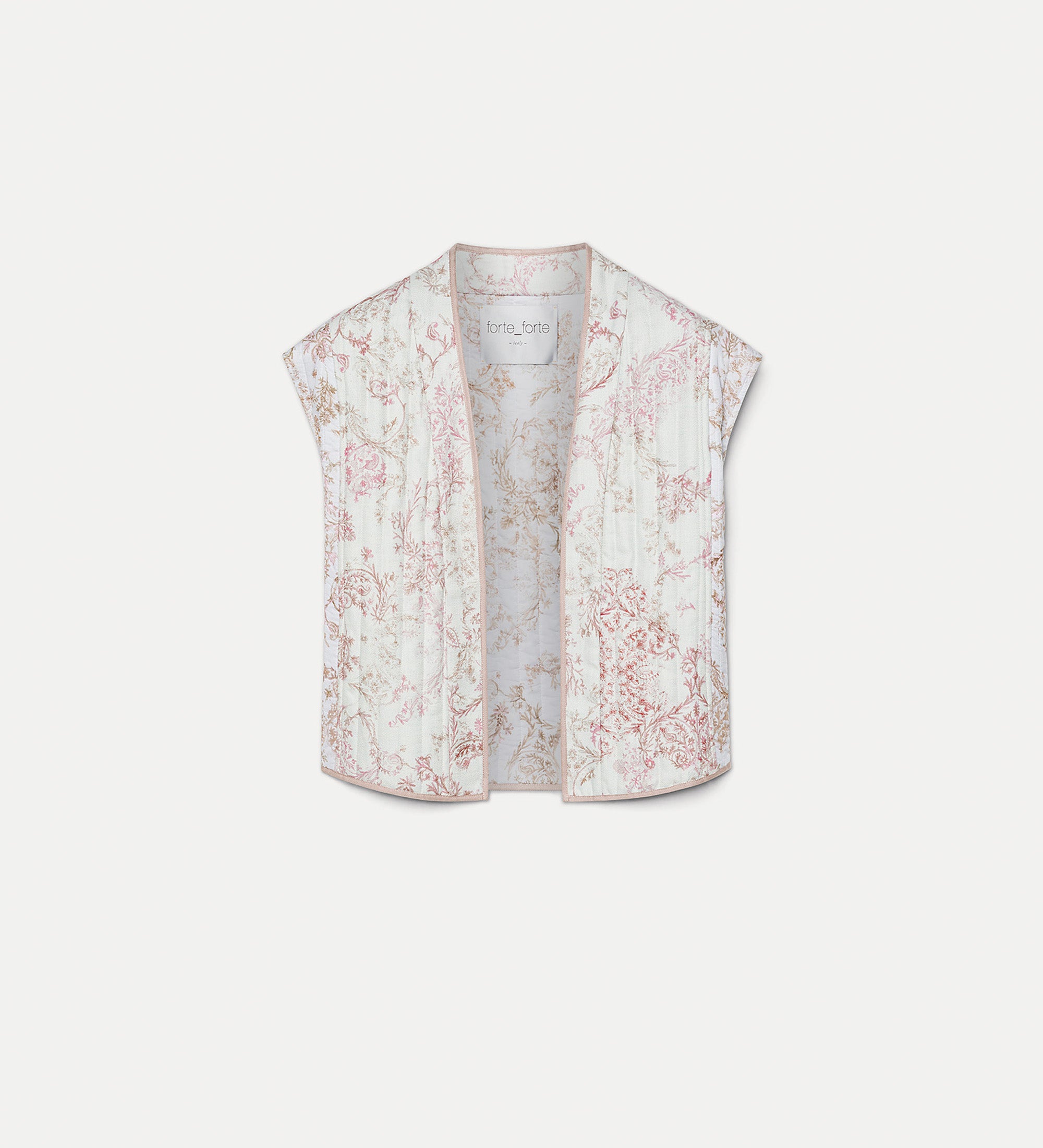 gilet double face denim e voile "nontiscordardime" peonia