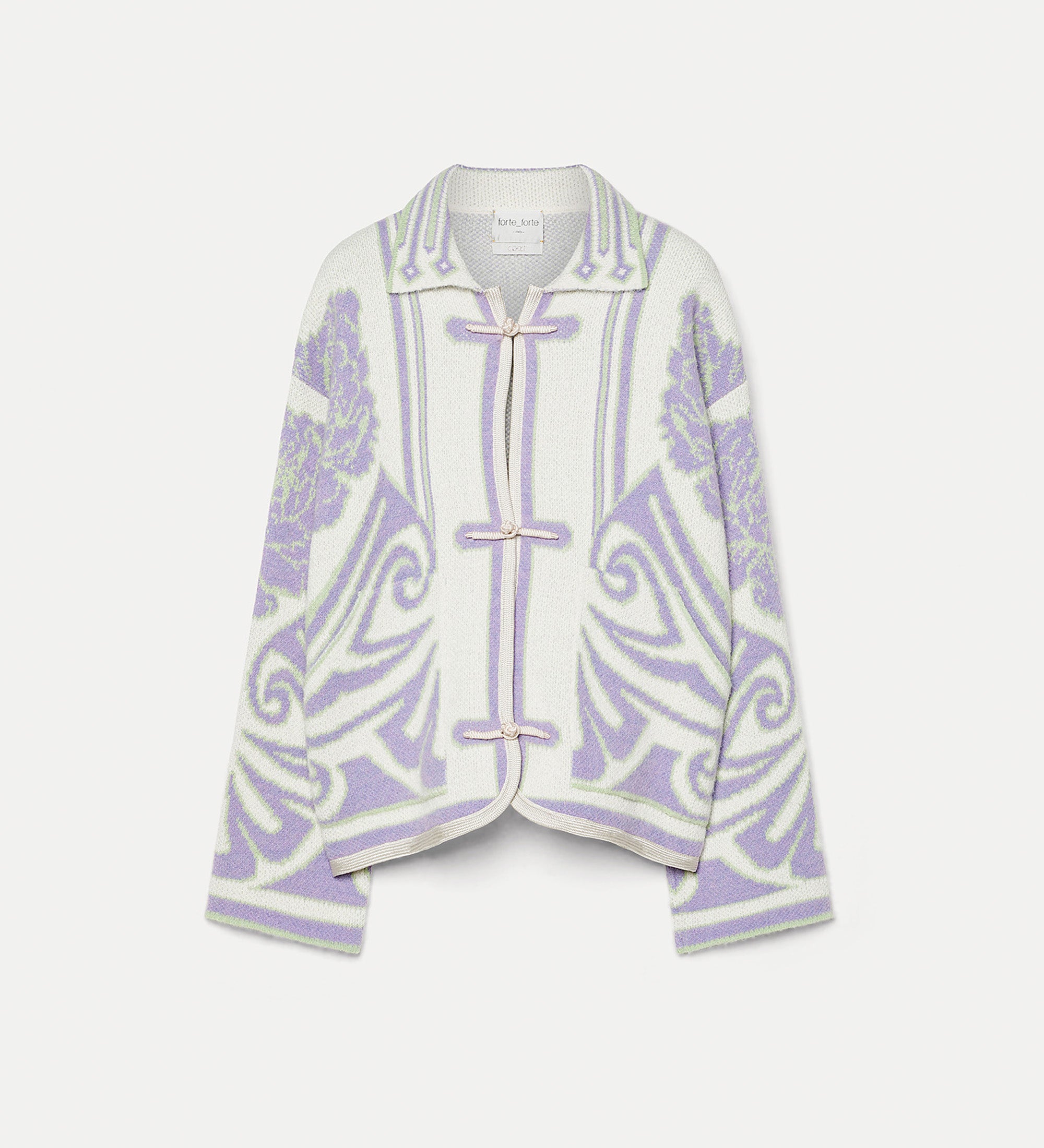 veste à brandebourgs “peonia my love” lilas