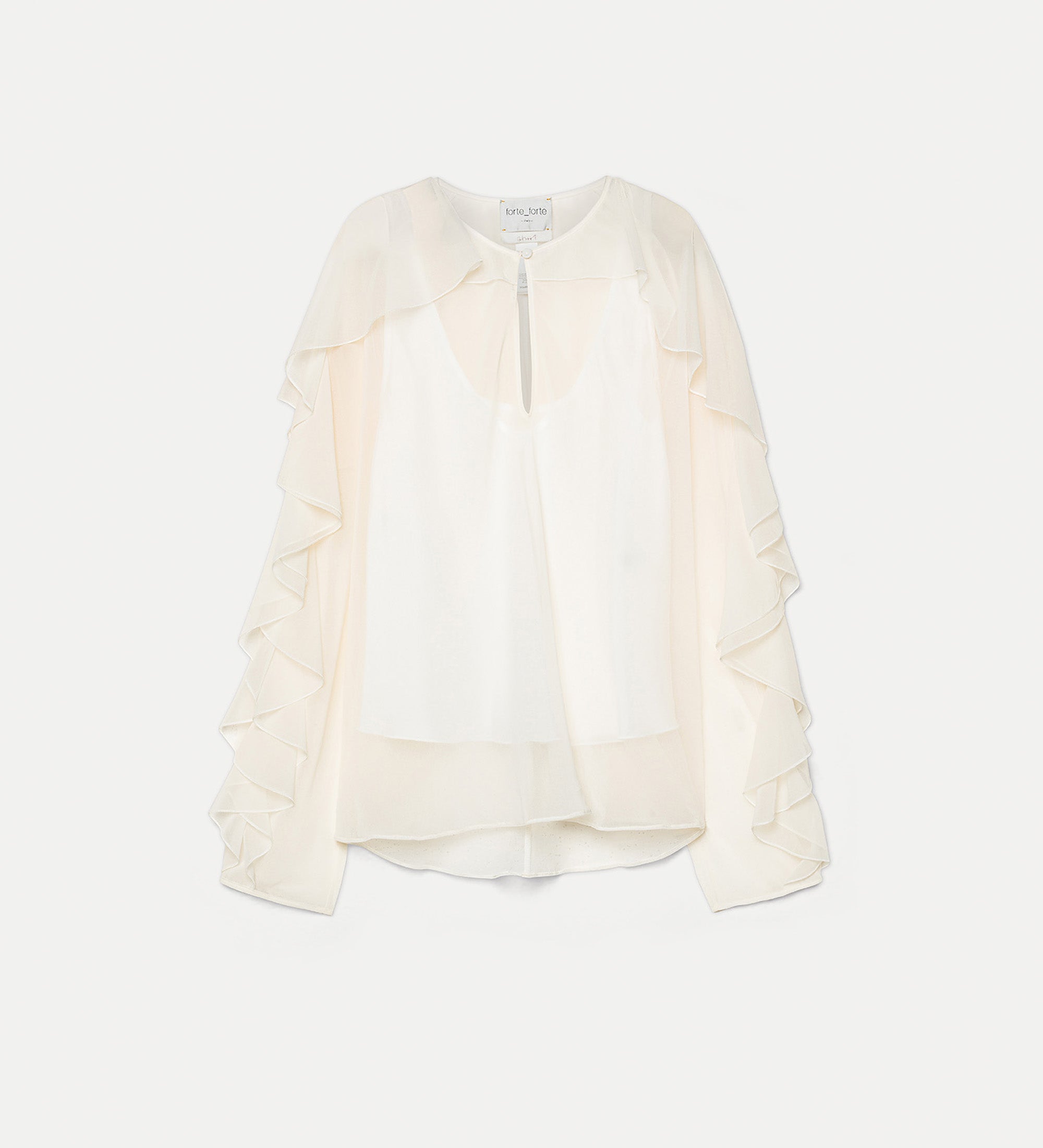camicia volants contemporary chiffon beurre