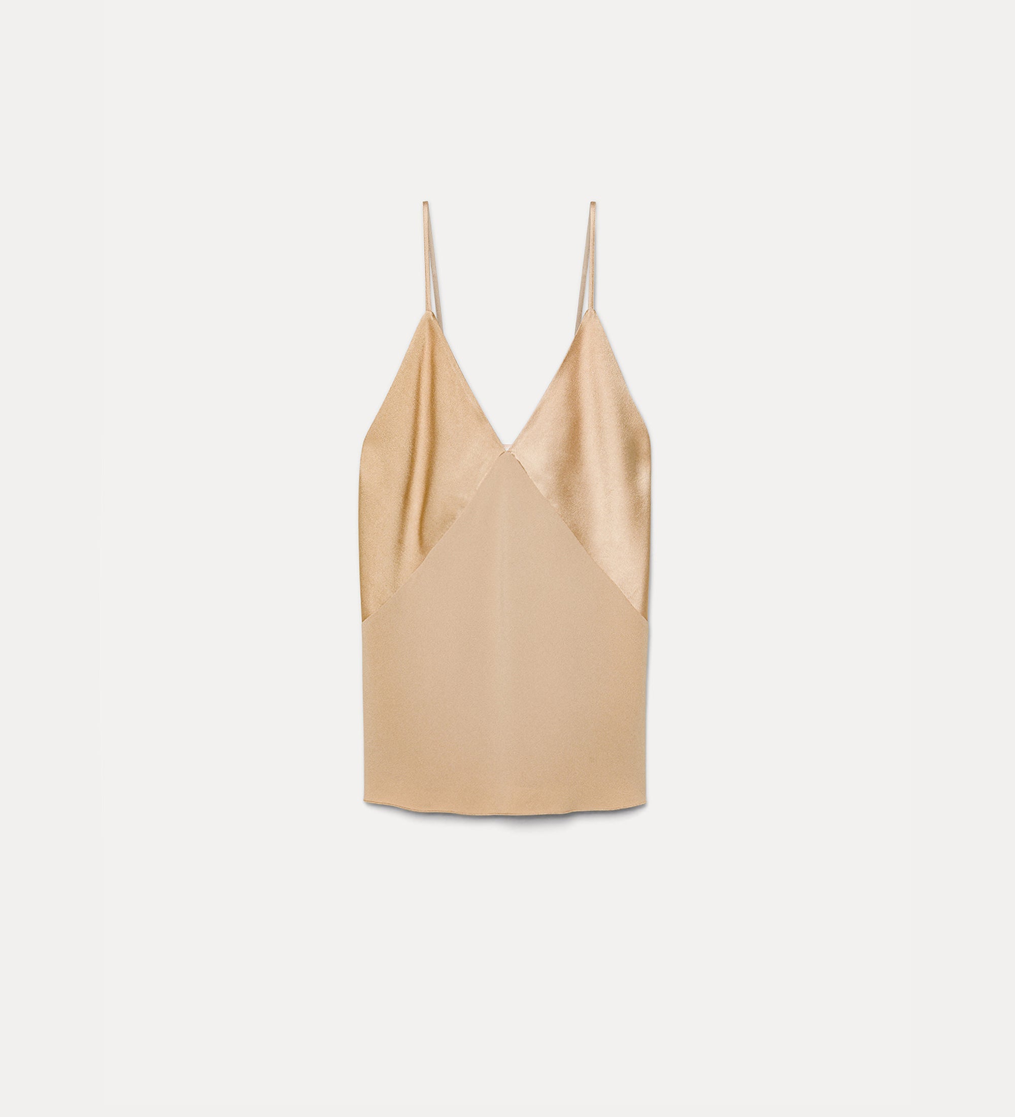 slip top in envers satin ecru