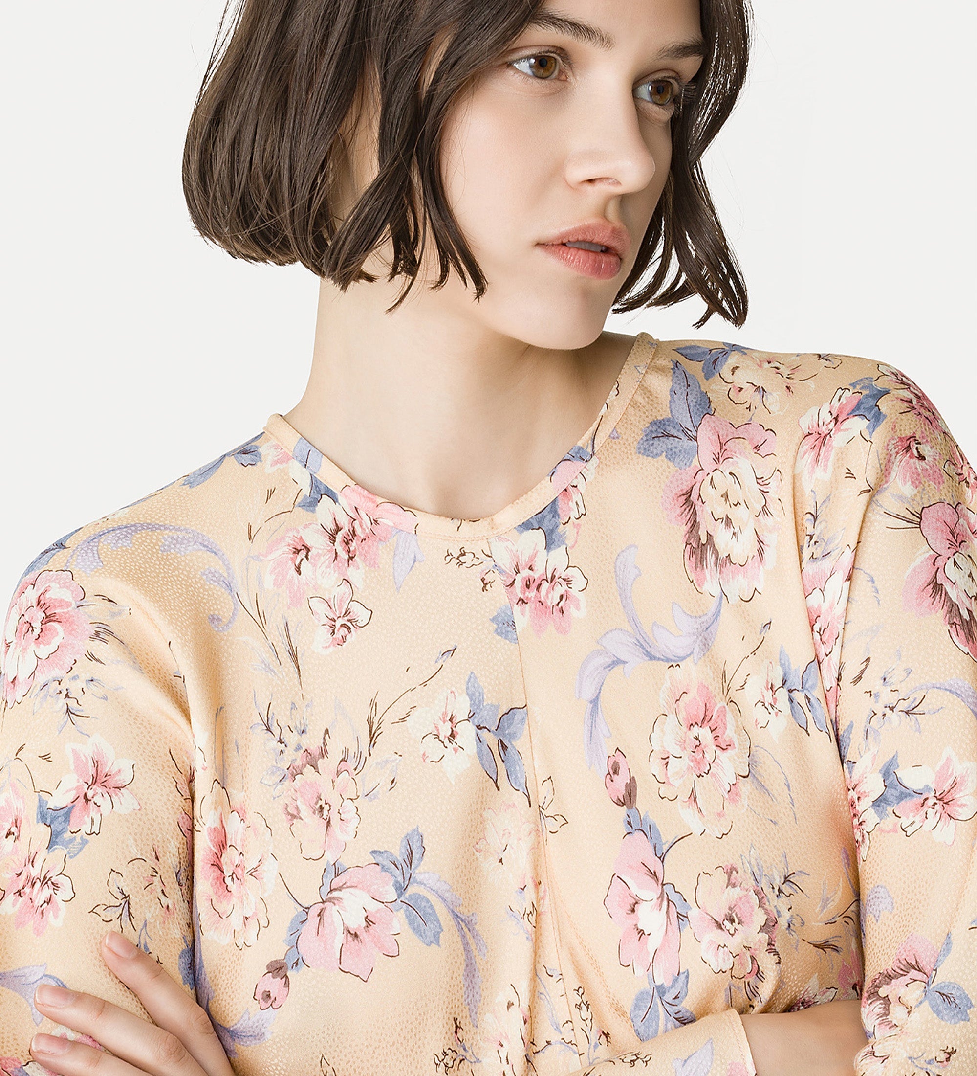 jacquard dress “peonia my love” pink