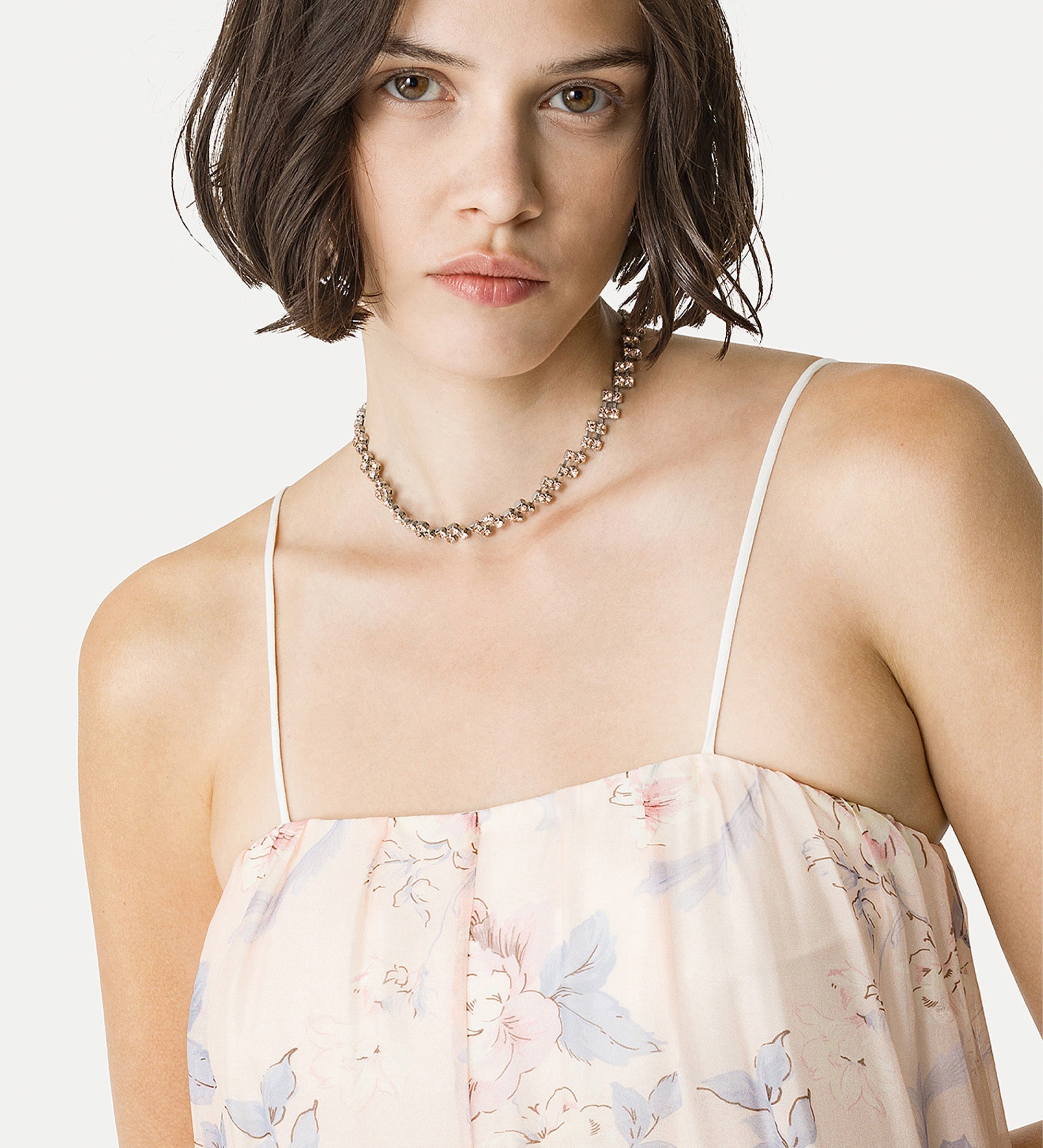 silk dress “peonia my love” pink