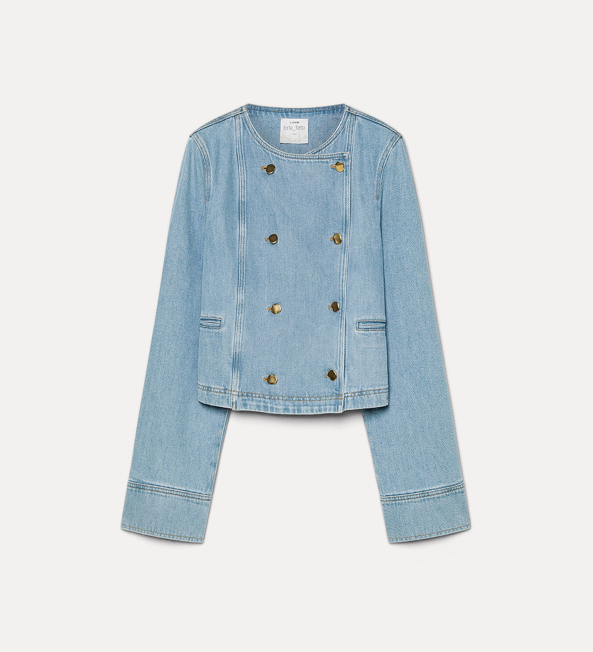 giubbino doppiopetto denim cavalry azure