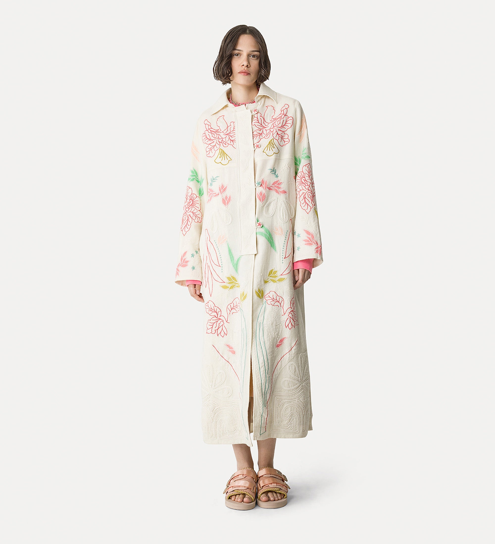 elegant coat “iris velvet” white