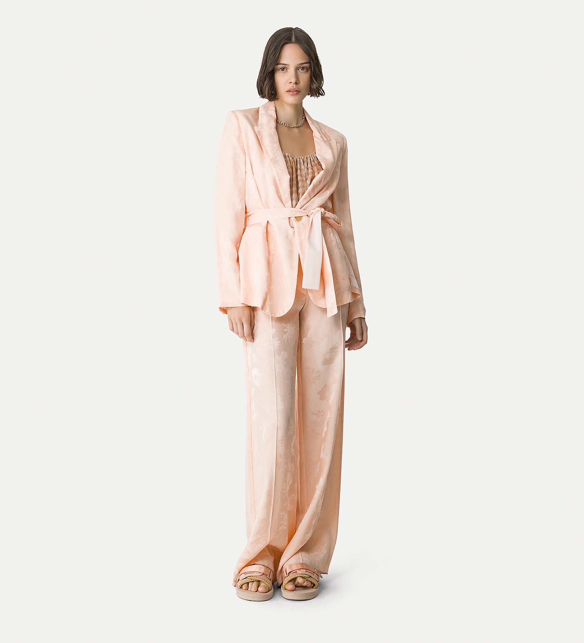 elegant top in diamond jersey pink