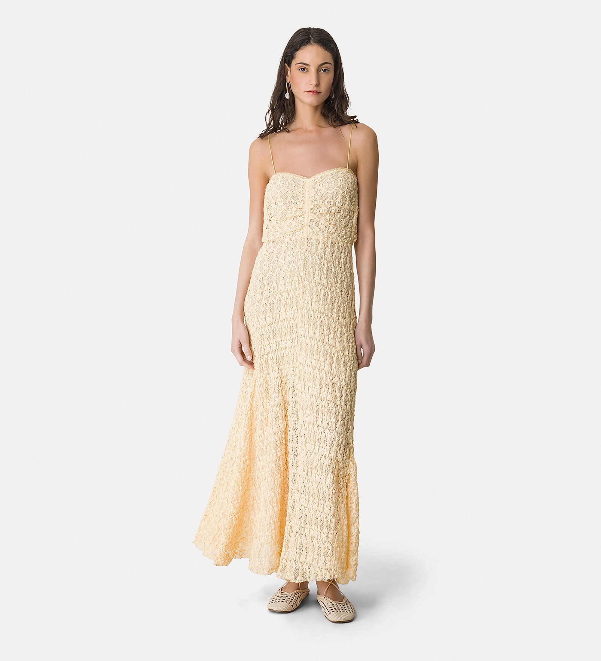 “pizzo stretch” bustier dress  honey