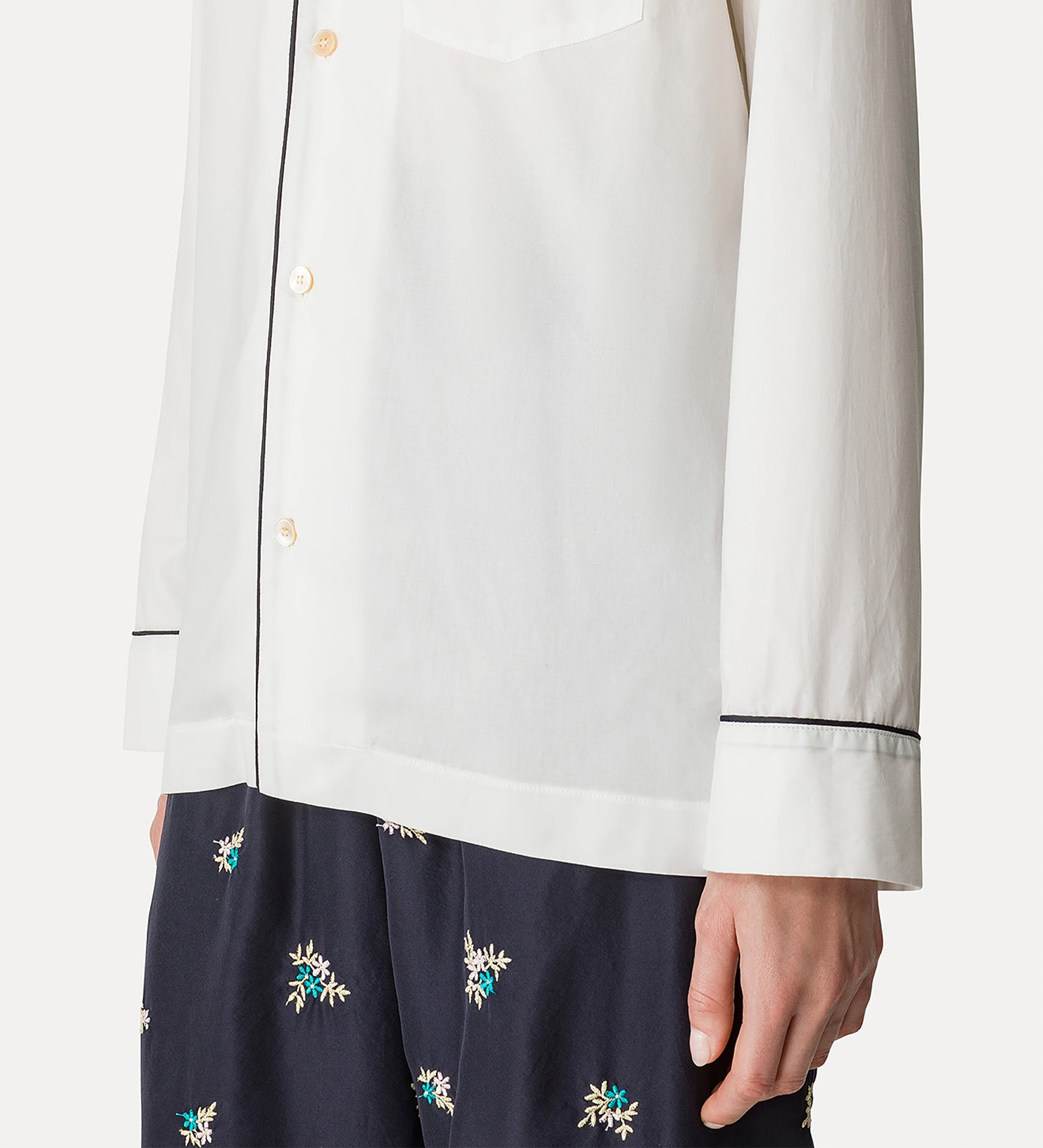 chic pyjama shirt crystal