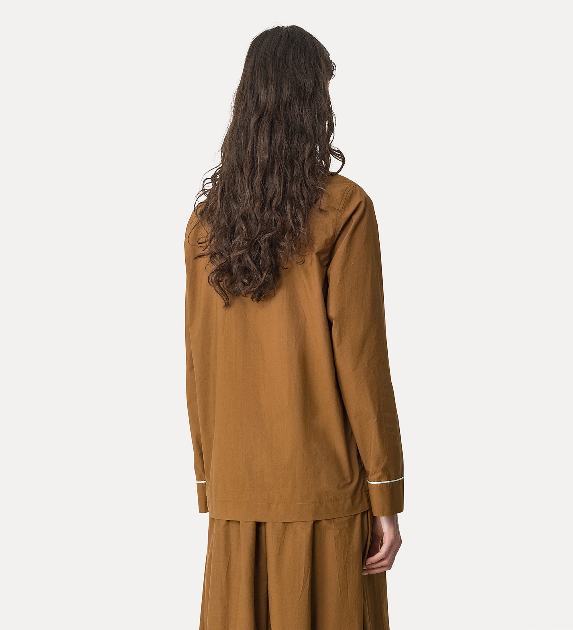 poplin shirt chocolate