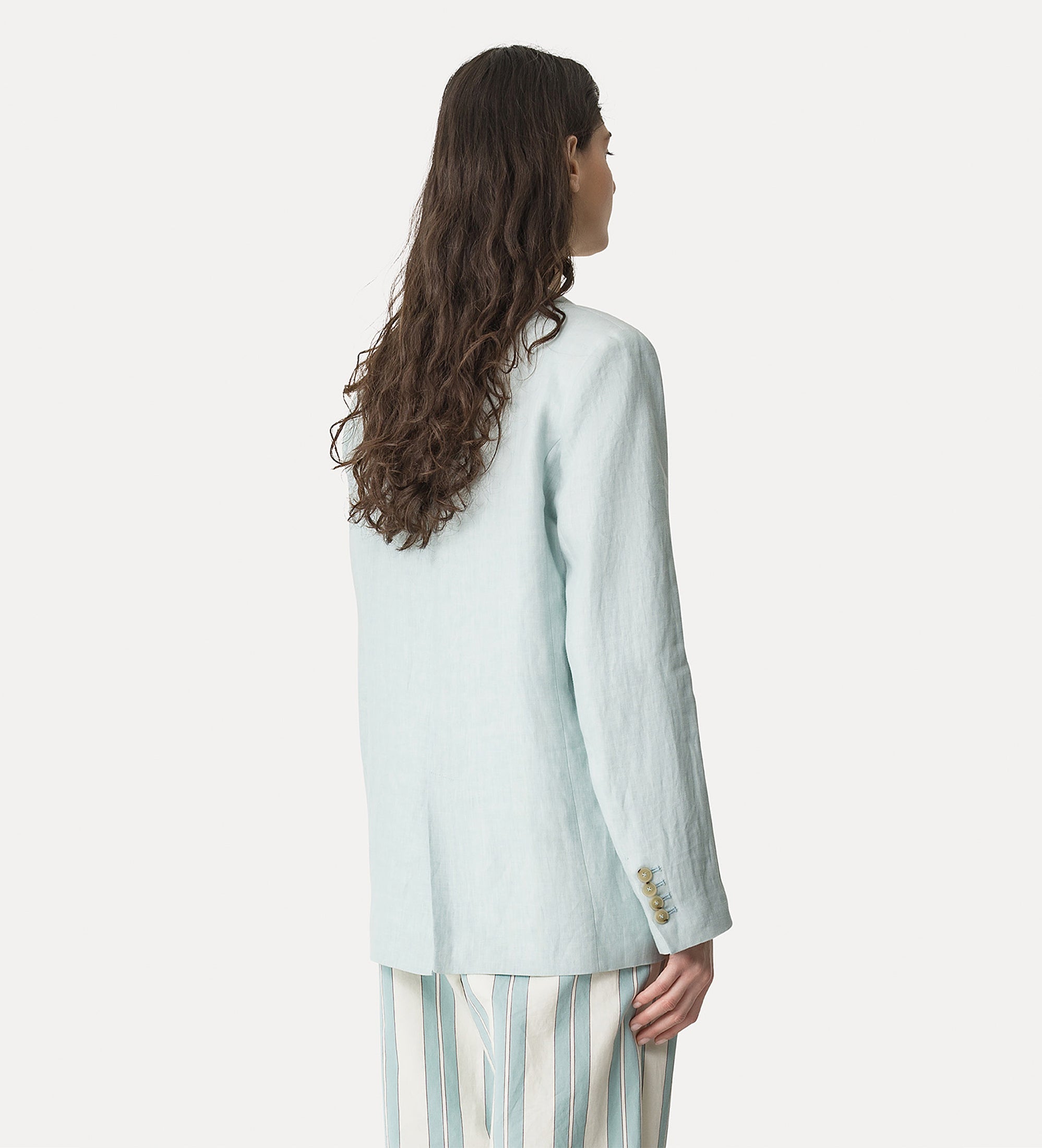 chic linen jacket plume