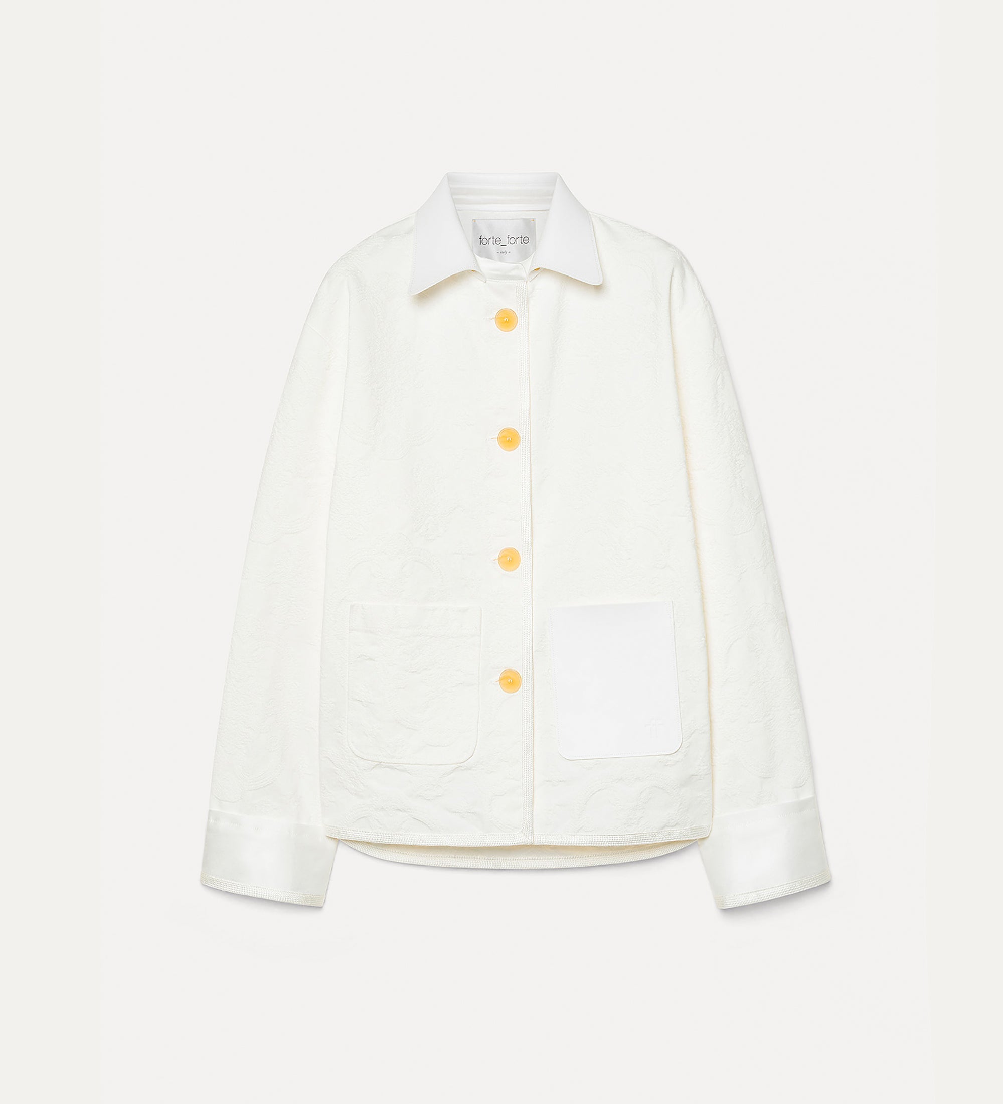 “arabesque” cotton jacquard jacket  crystal
