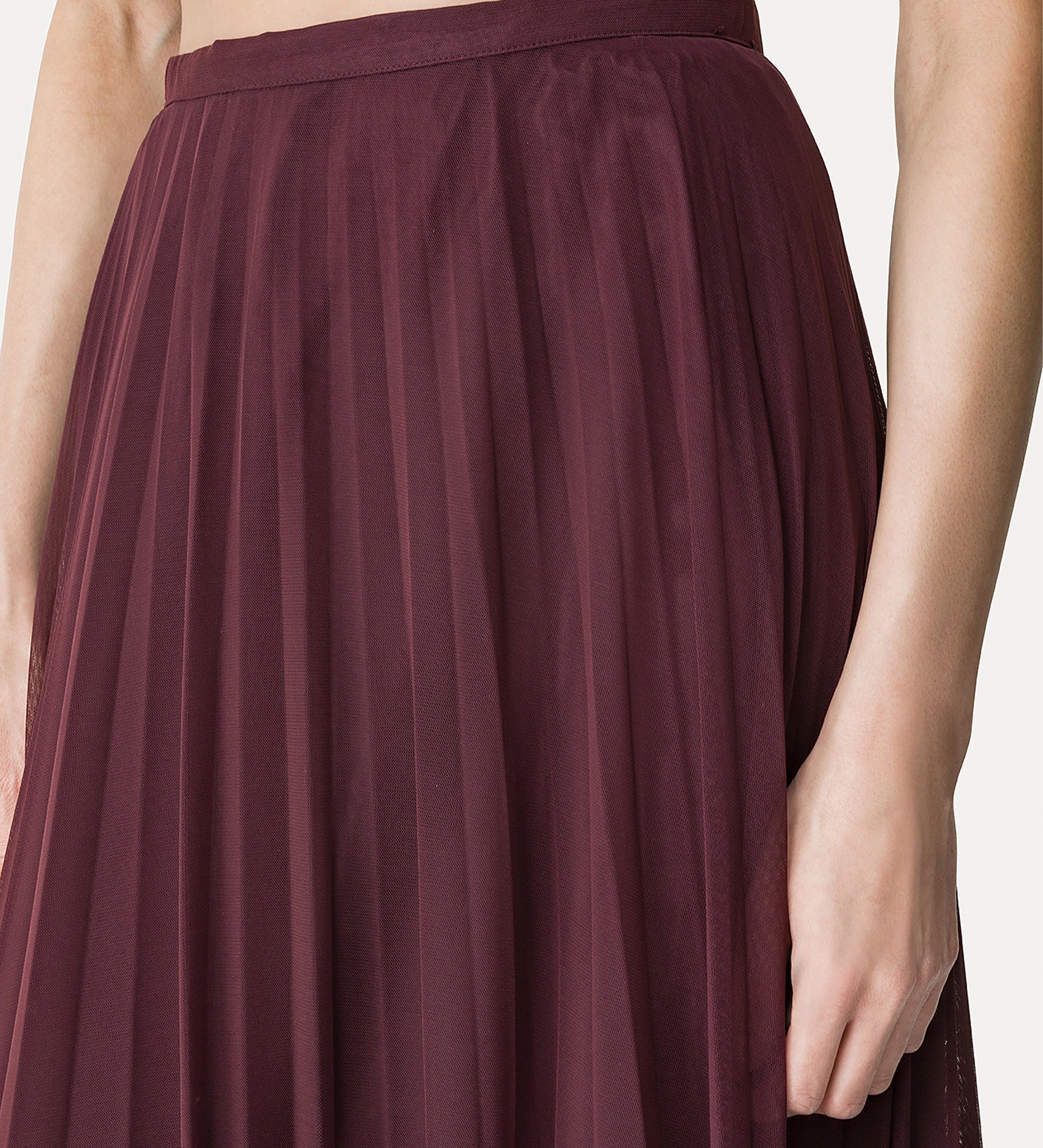 elegant pleated skirt ruby