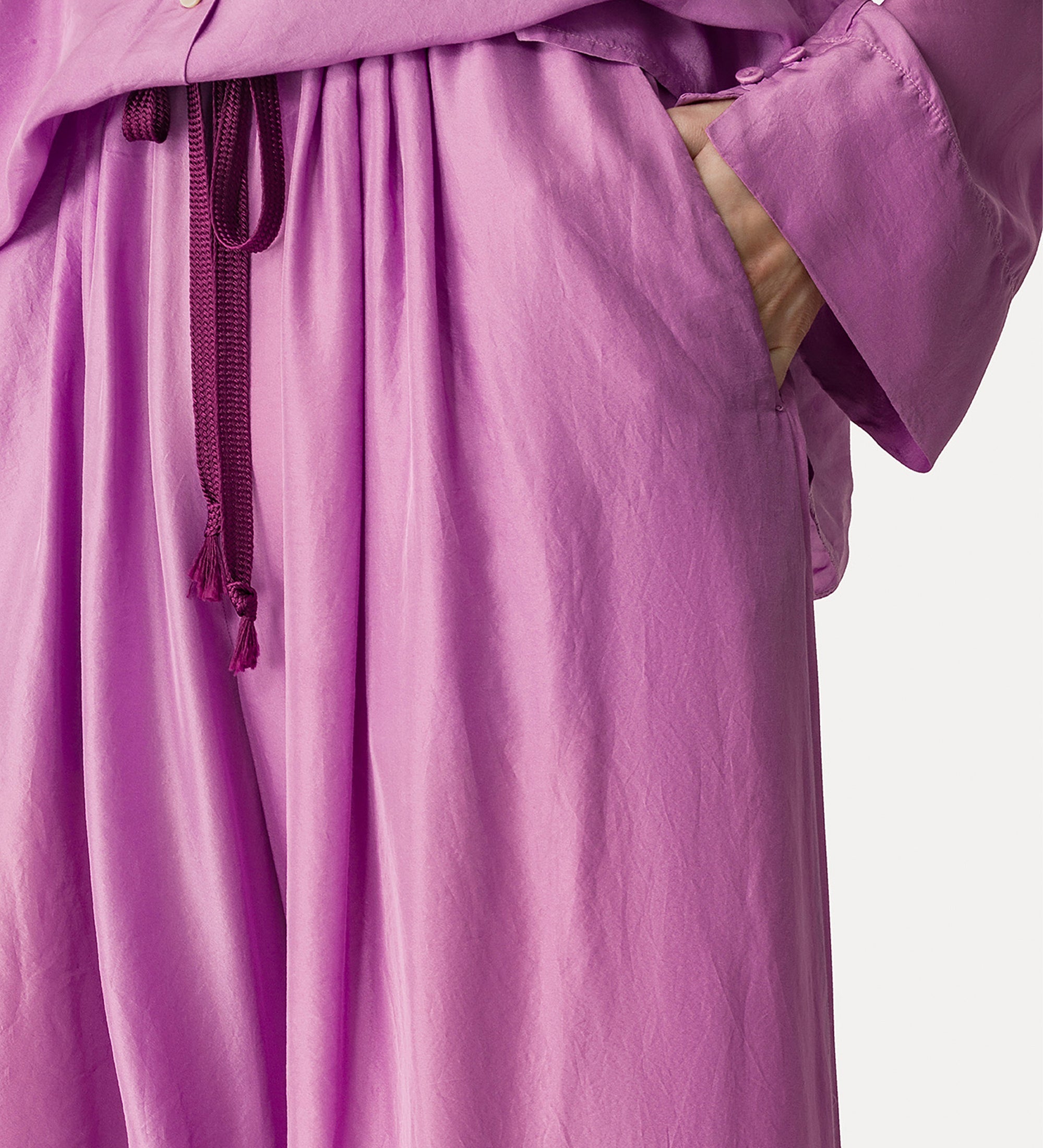 elegant lightweight silk habotai trousers burlesque