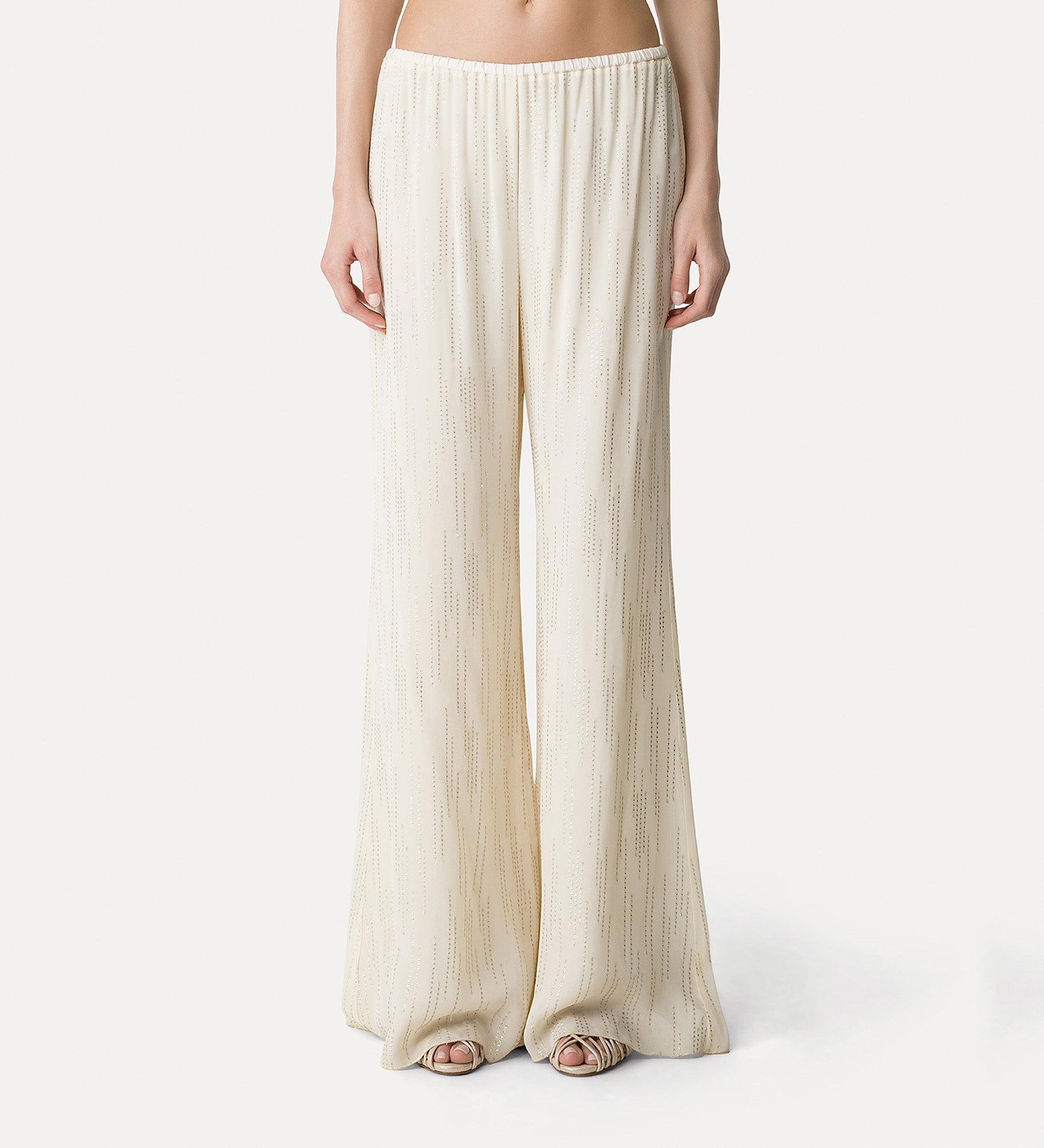 “les fils d'argent” jacquard trousers  crystal