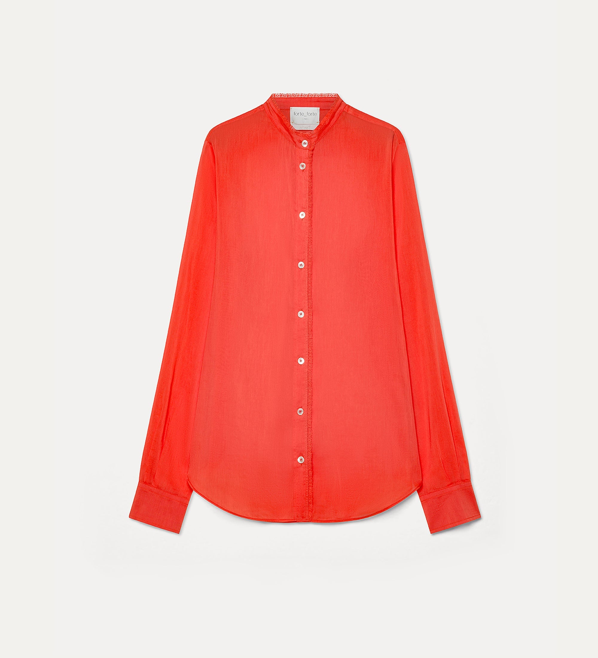 camicia serafino voile co/se dettagli pizzo rouge