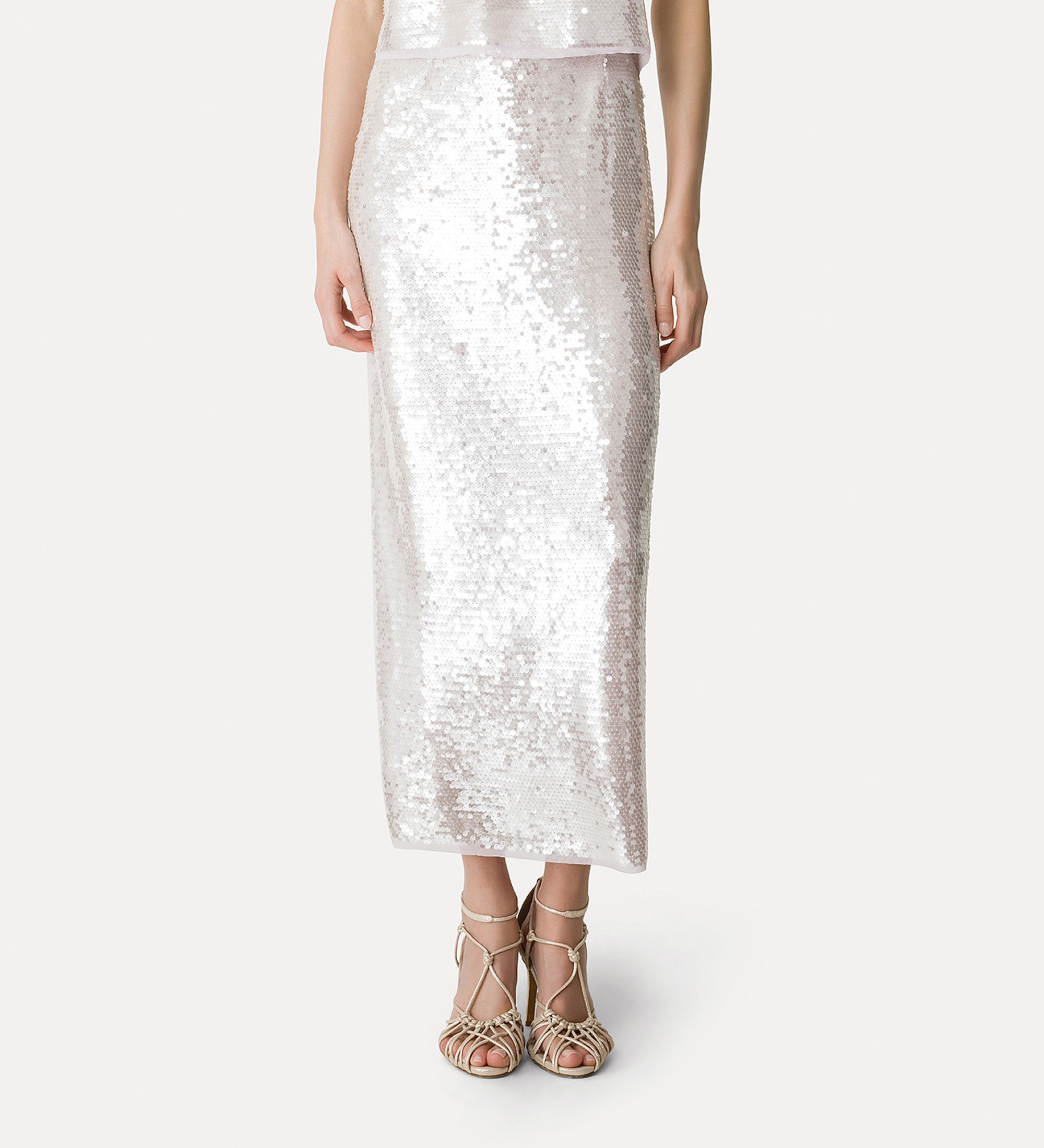 “liquid sequins” pencil skirt  charme