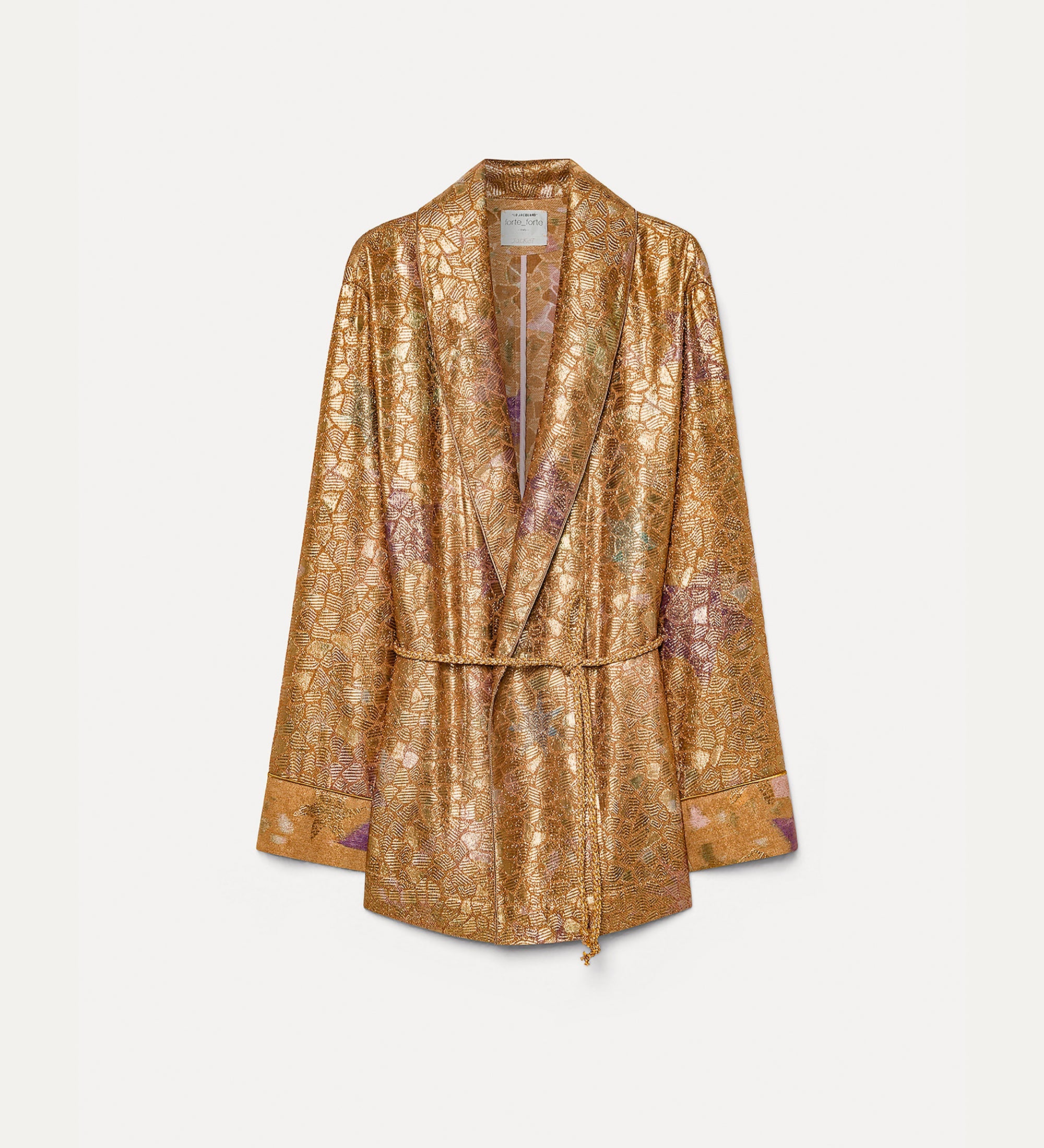 “les folies” jacquard kimono jacket gold