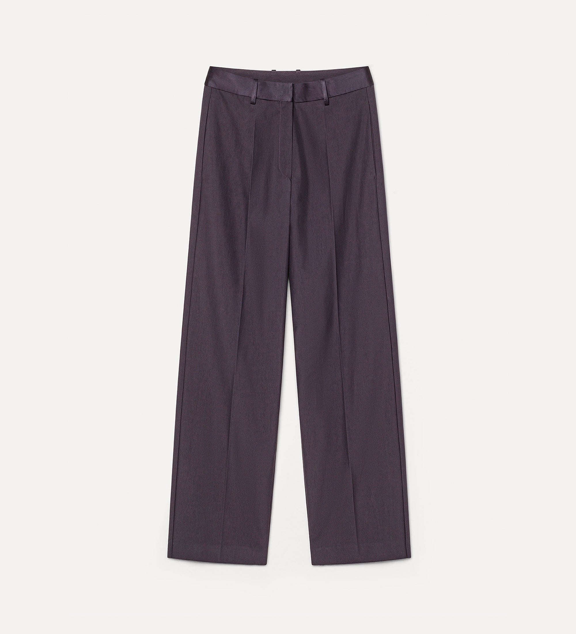 “chic” viscose  masculine cut trousers midnight