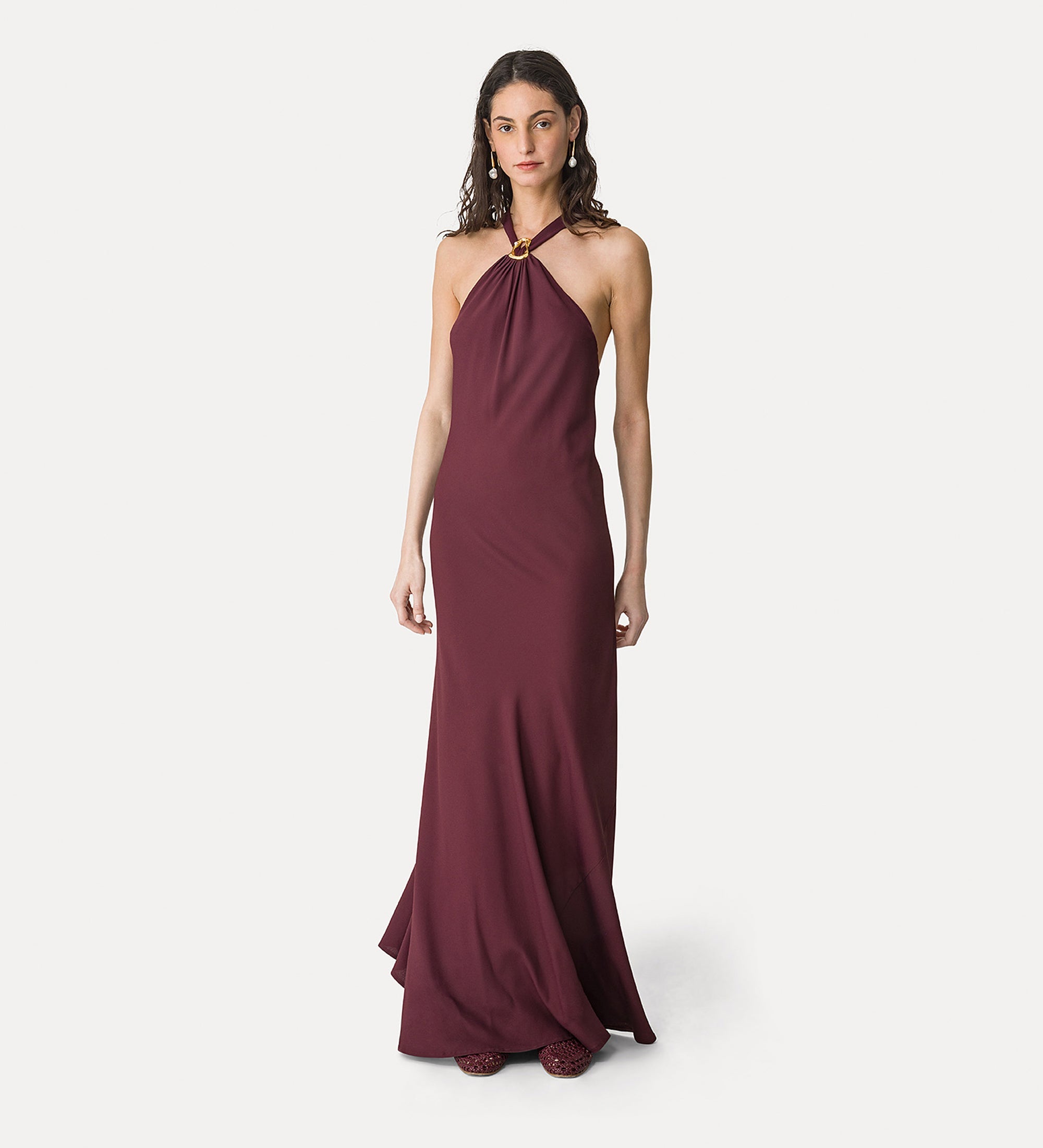 crêpe marocaine dress ruby