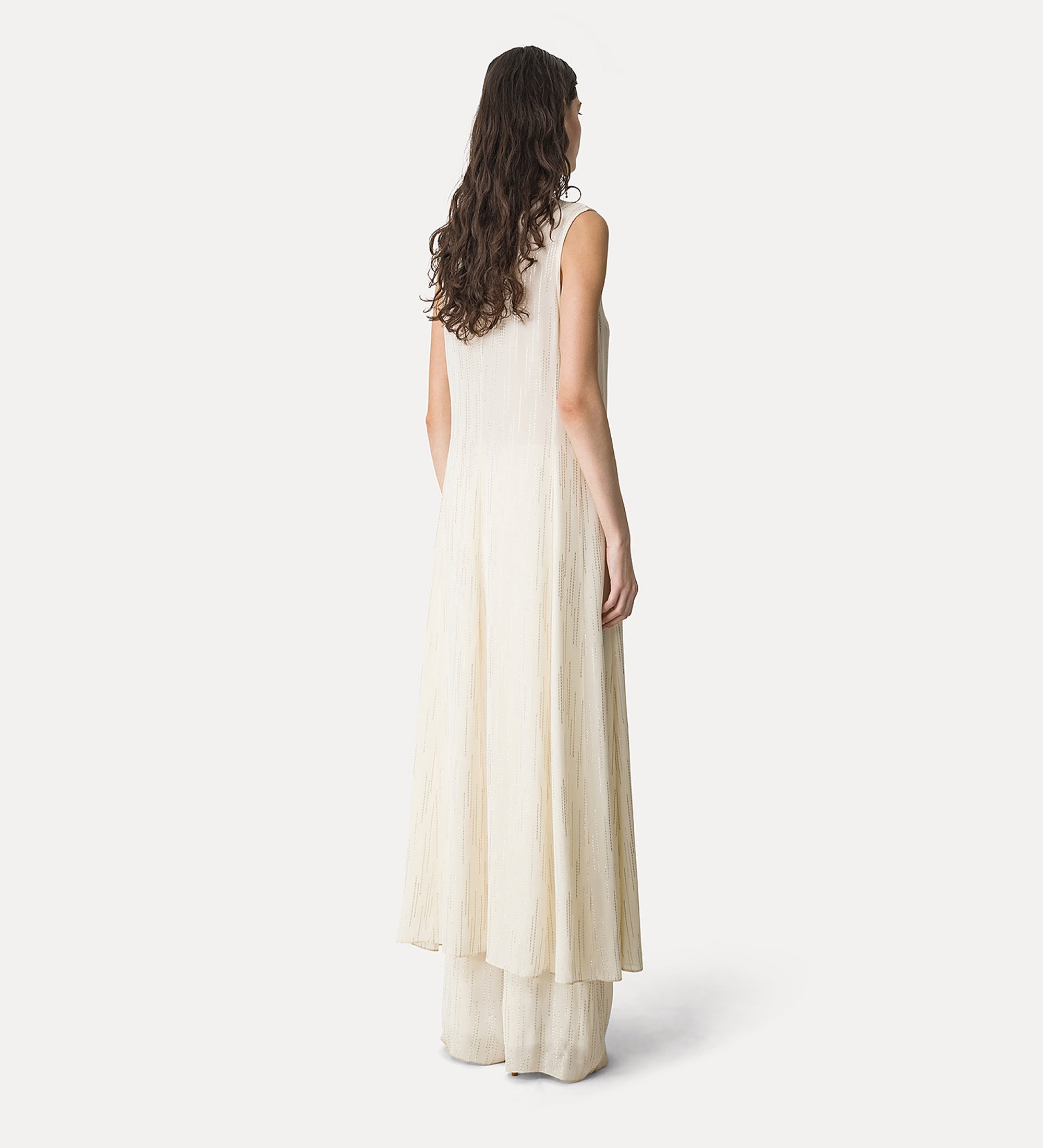 “les fils d'argent” jacquard duster  crystal