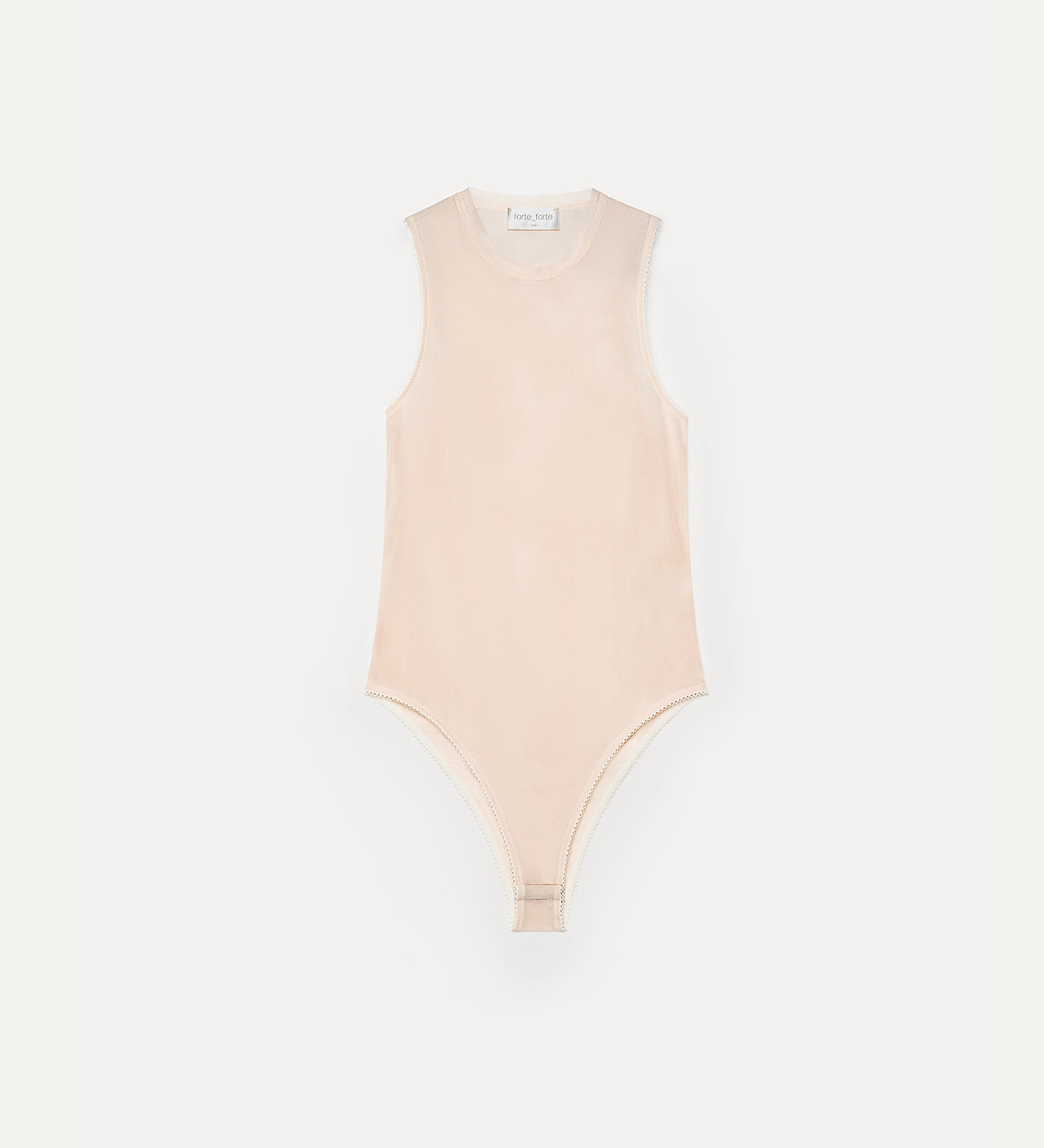 transparent tulle bodysuit nude